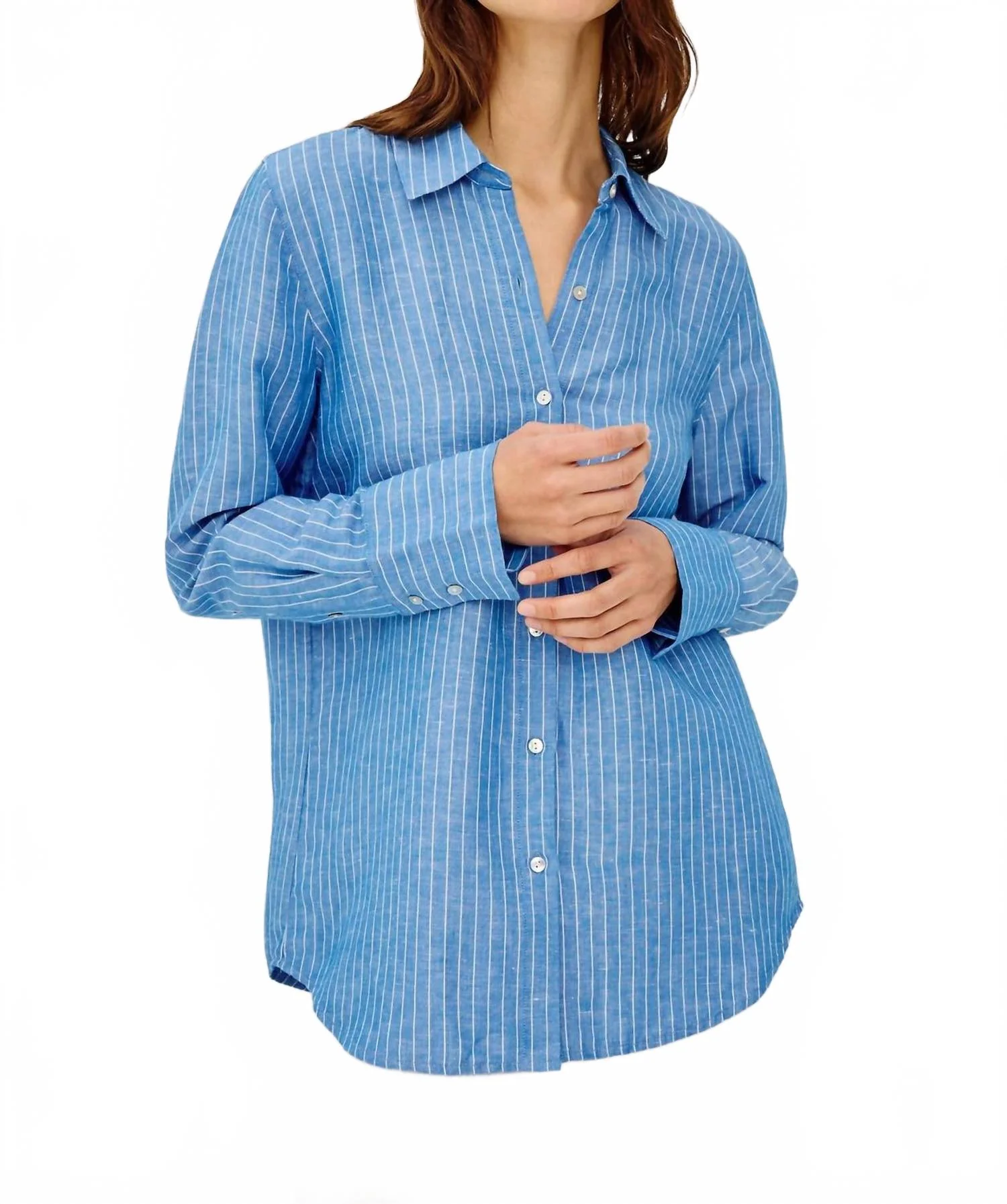 Knox Long Sleeve Shirt In Blue - Image 2