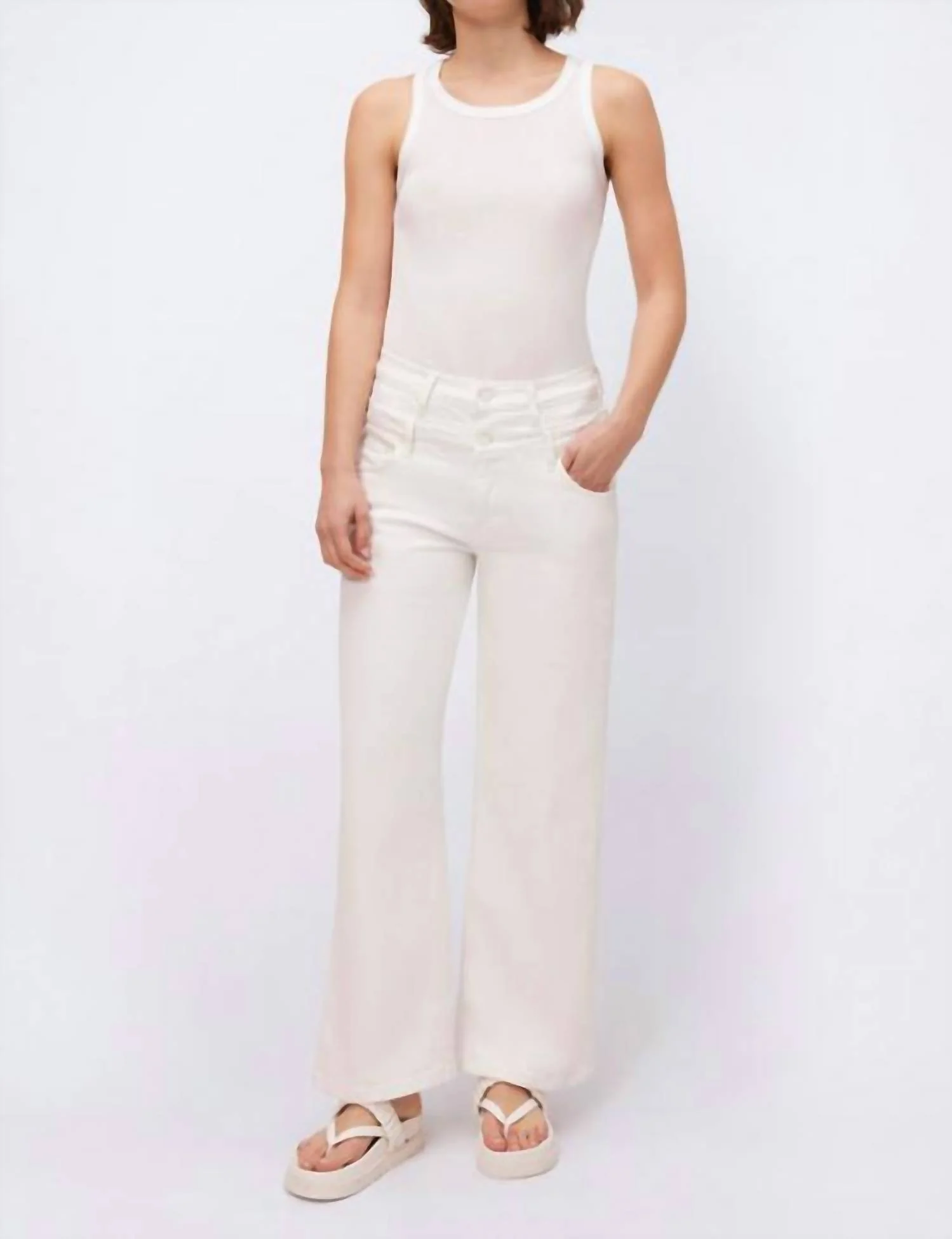Kove Wide-Leg Jeans In White