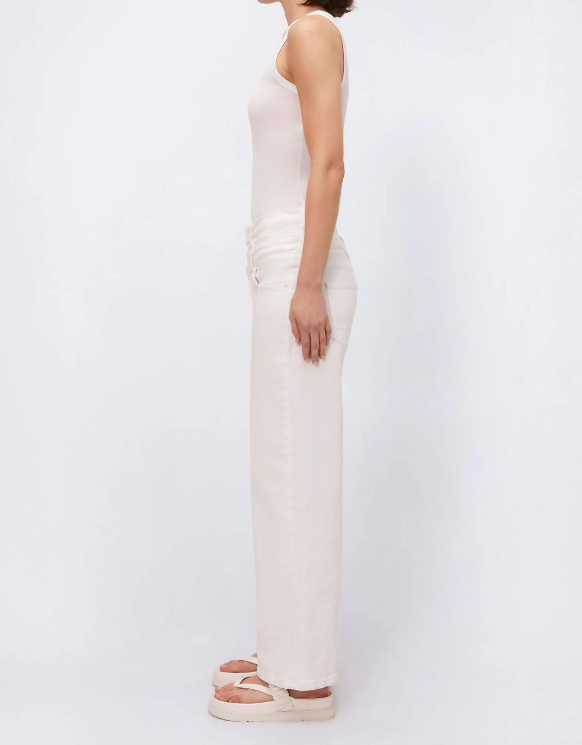 Kove Wide-Leg Jeans In White - Image 2