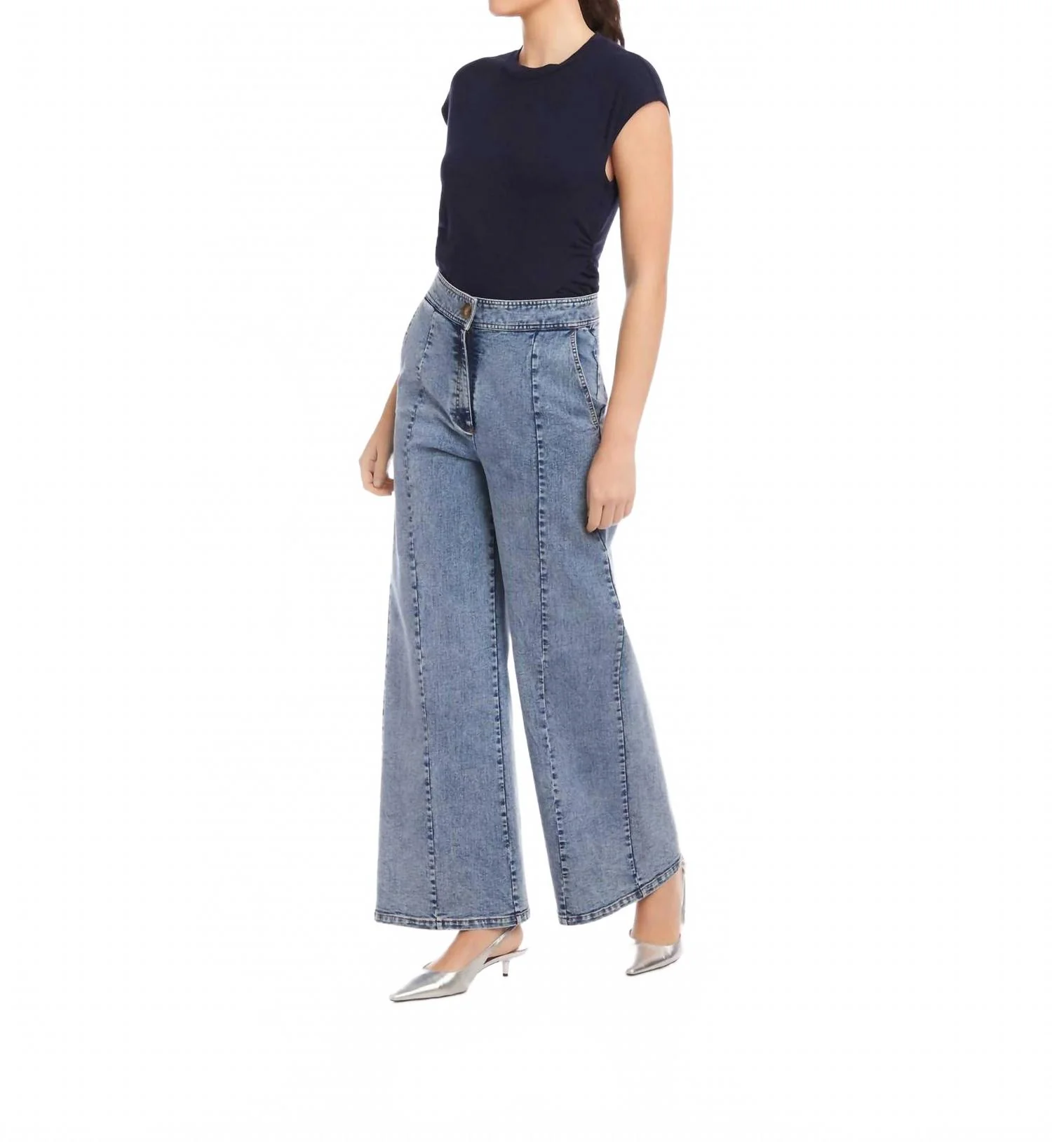 Kristen Trouser In Denim - Image 3