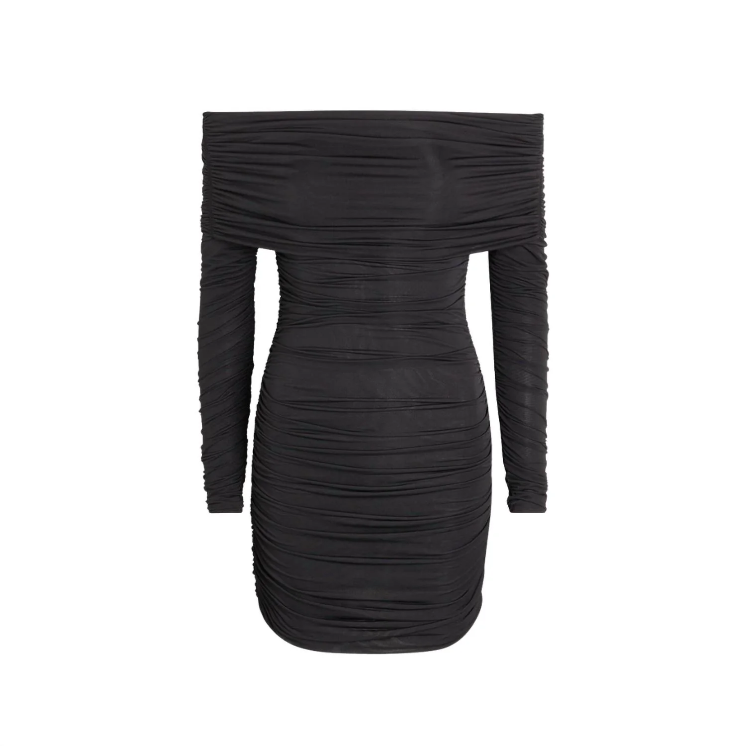 Kya Off The Shoulder Mini Dress In Black - Image 4