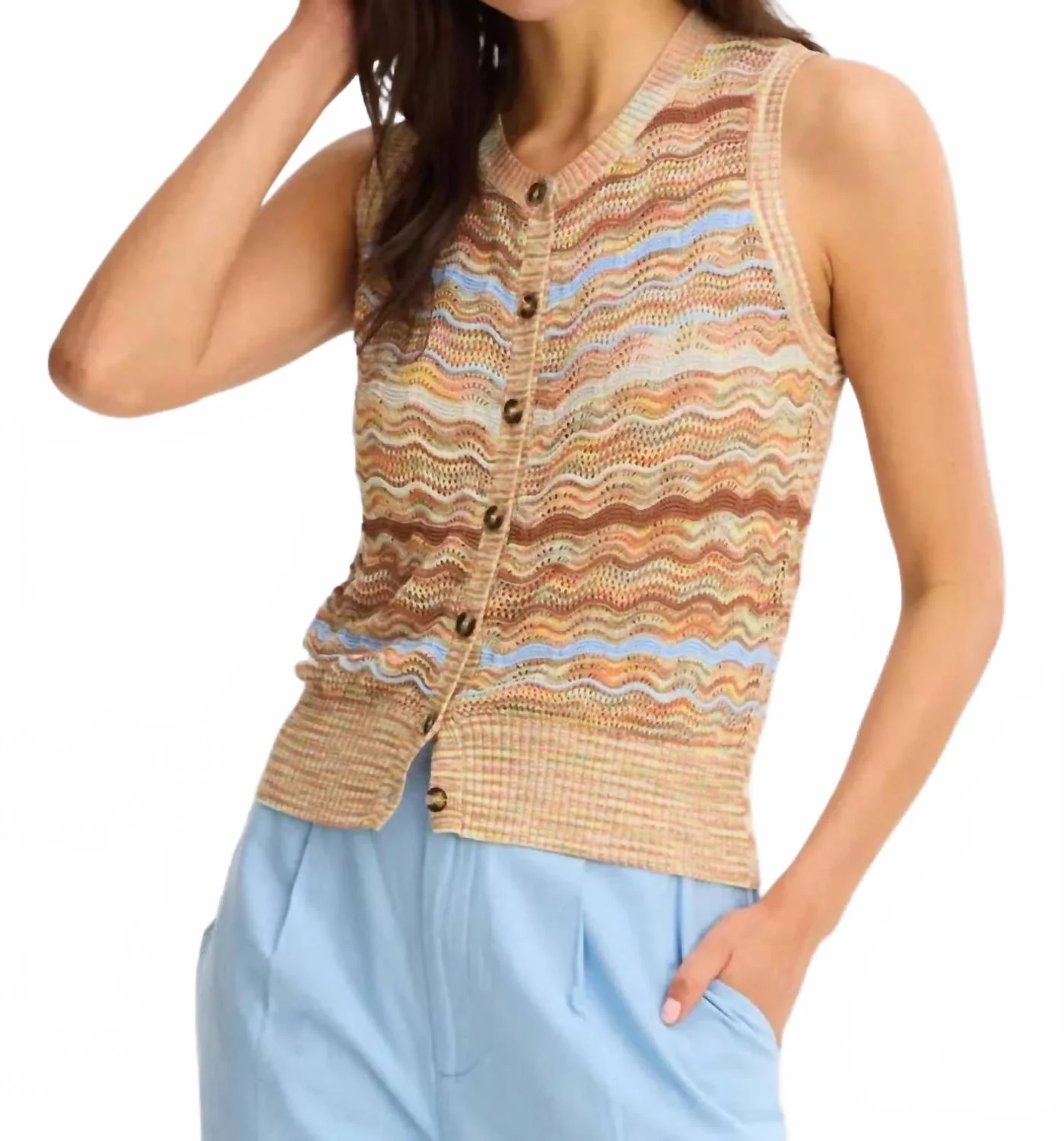 Kya Sweter Vest In 526S40118