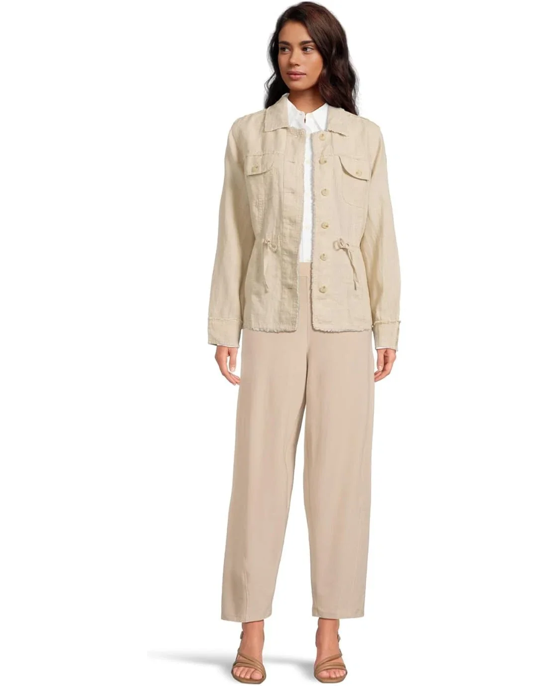 L.L.Bean Essential Shirt Women's White Cotton Poplin Long Sleeve GBO - Image 5