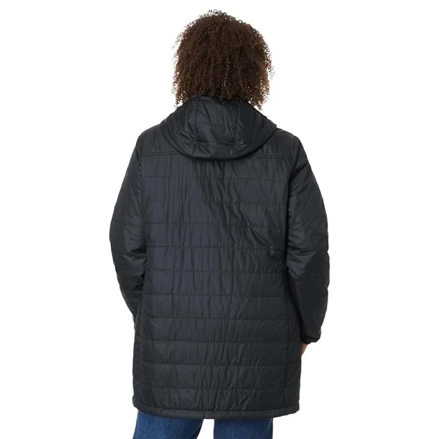 L.L.Bean Mountain Classic Puffer Coat Women Plus Black Full Zip Jacket KFC542 - Image 2