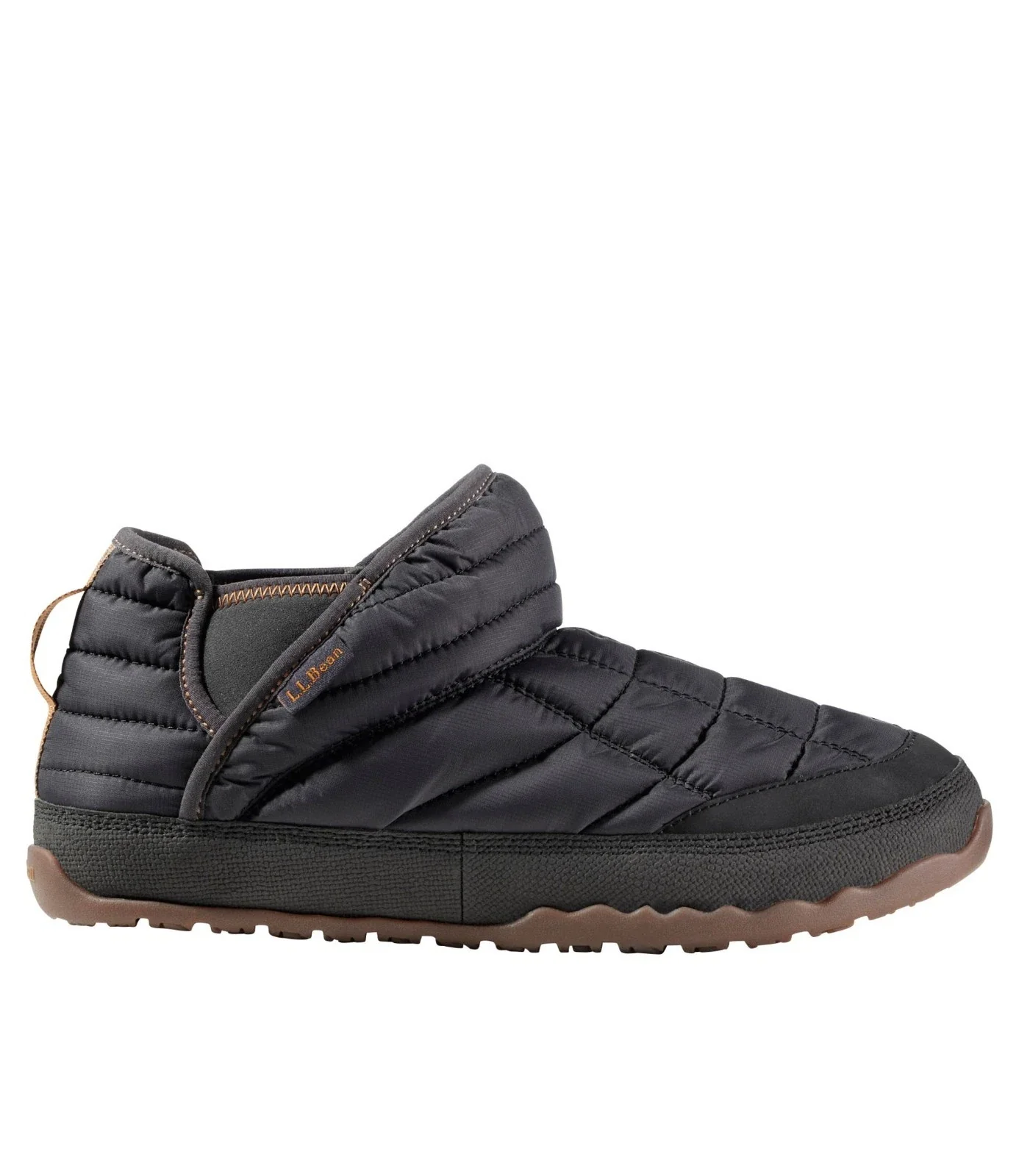 L.L. Bean Mountain Classic Quilted Ankle Boots II Mens Black Slip On HAWK2482