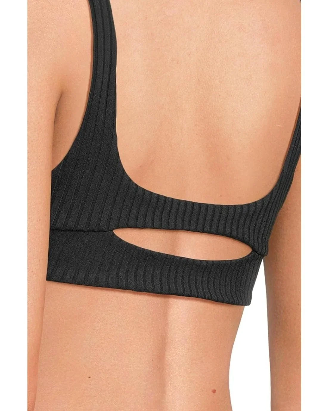 L*Space Effie Bralette Bikini Top Women's Black Stretch Swimwear GBO2548 - Image 5