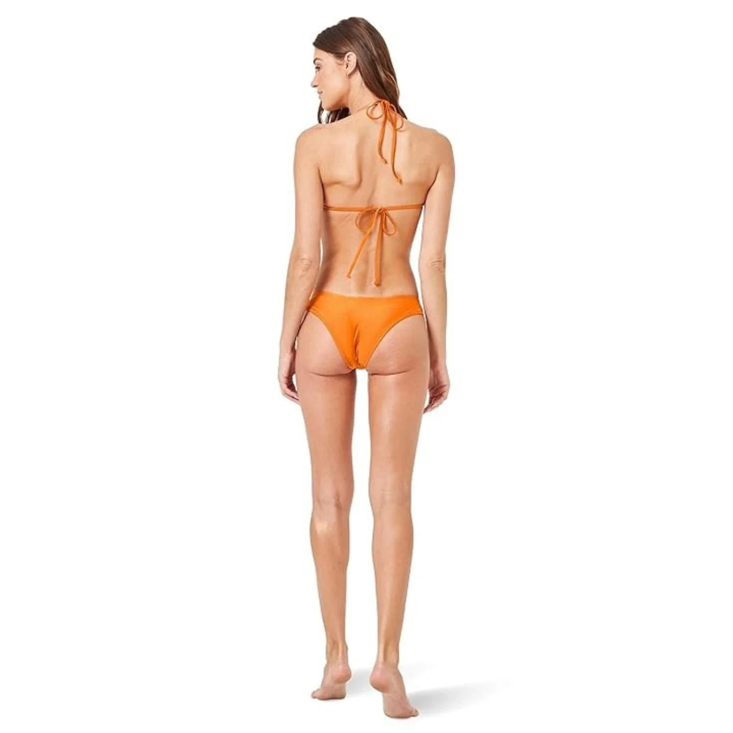 L*Space Rocky Classic Bikini Bottom Women Orange Stretch Swimwear JZZ1097 - Image 4