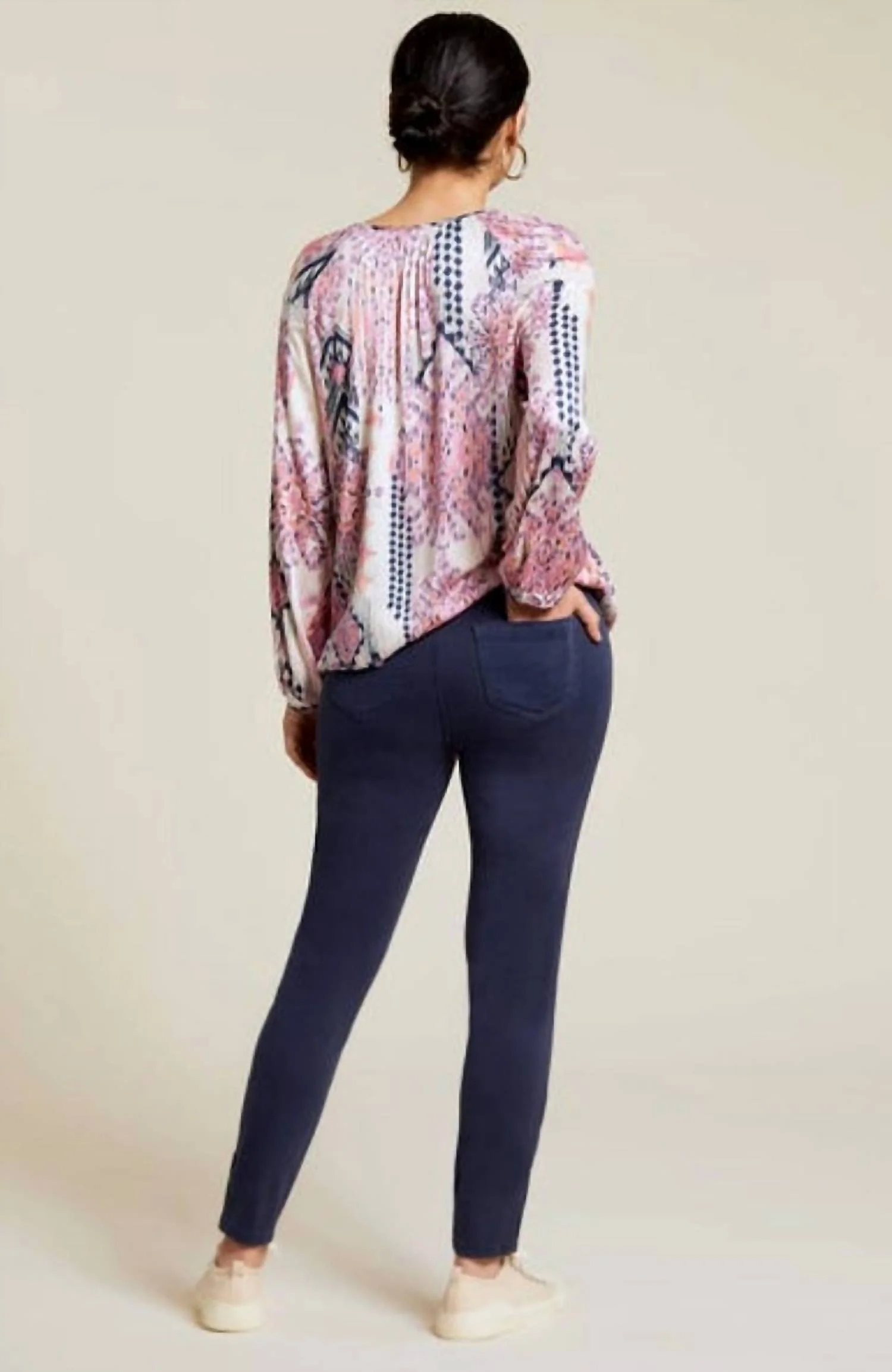 Lace Insert Blouse In Blossom - Image 2