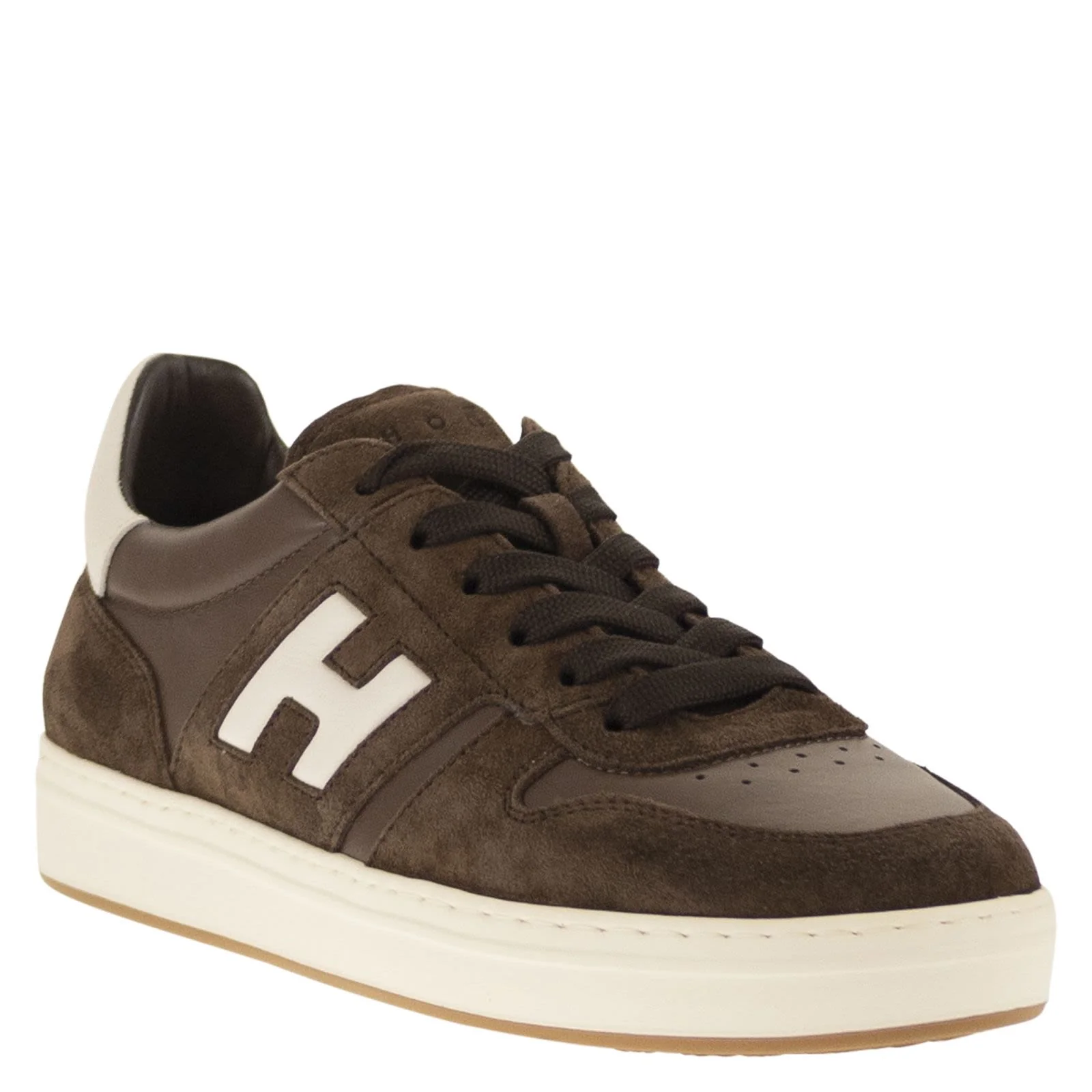 Lace-Up Sneakers With Iconic 'H' Logo And Elevated Sole - Image 2
