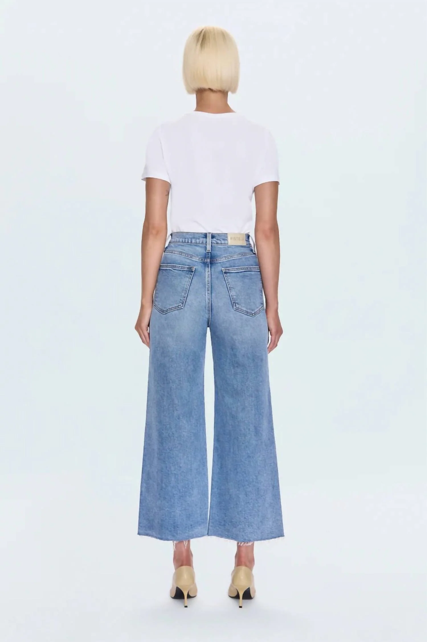 Lana Crop High Rise Ultra Wide Jeans In Bistro - Image 3