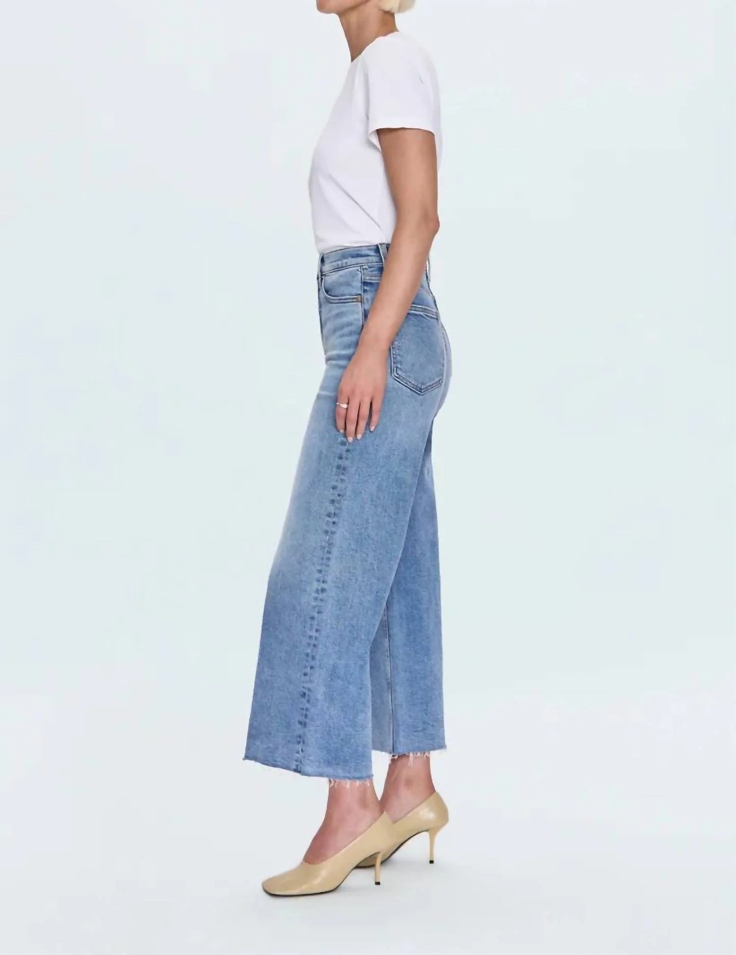 Lana Crop High Rise Ultra Wide Jeans In Bistro - Image 4