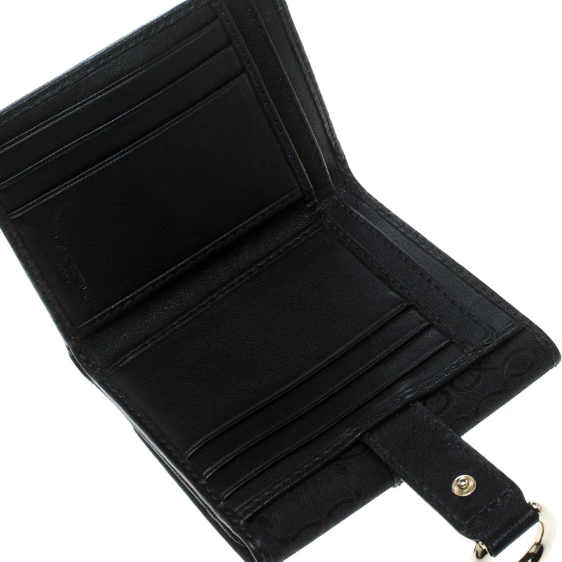 Lancel French Flair Black Canvas And Leather Wallets - Image 2