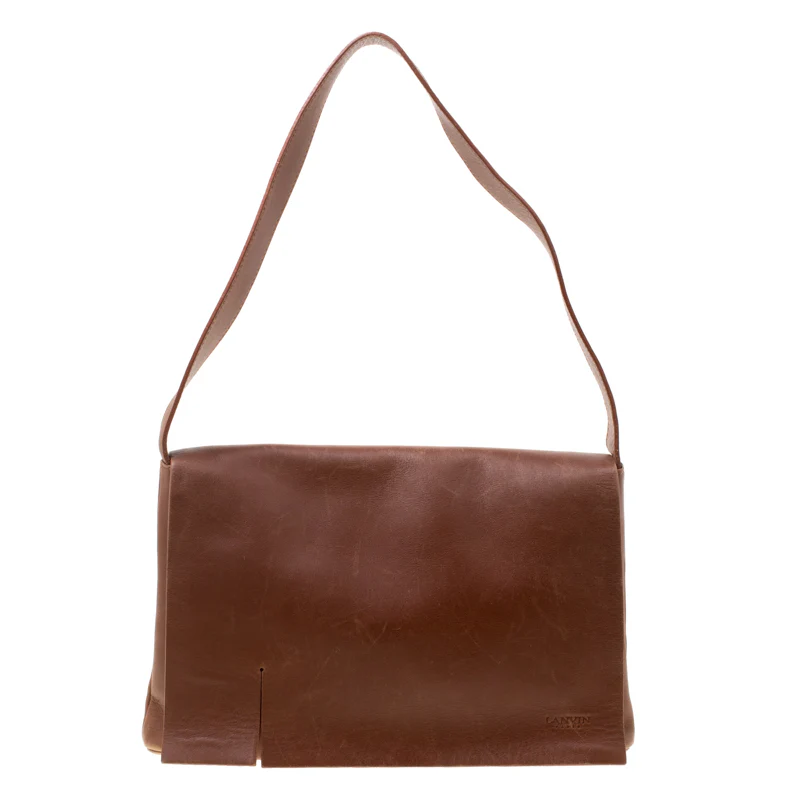 Lanvin Brown Leather Shoulder Bags