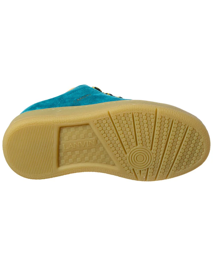 LANVIN Curb Lite Suede & Leather Sneaker - Image 4