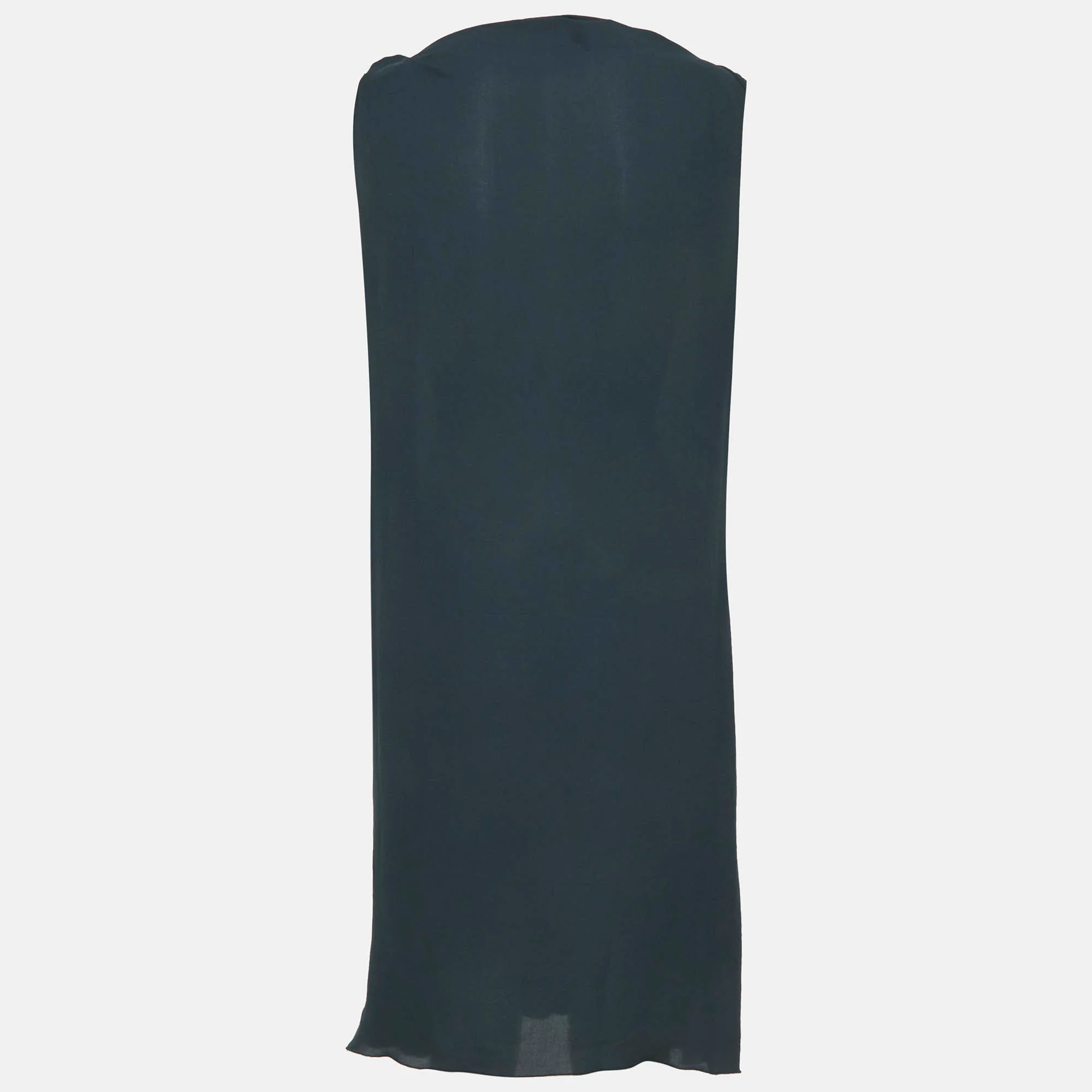 Lanvin Green Crepe Draped Mini Dress - Image 3