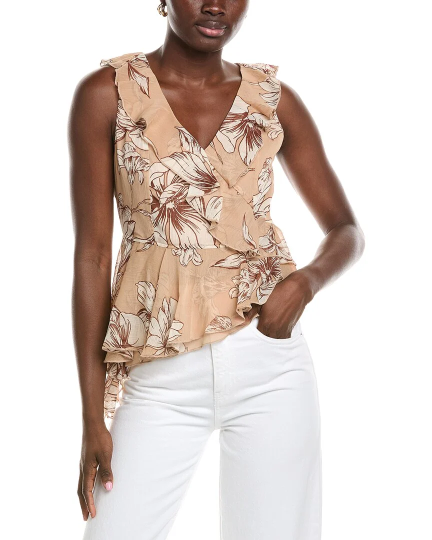 Laundry by Shelli Segal Asymmetrical Ruffle Blouse