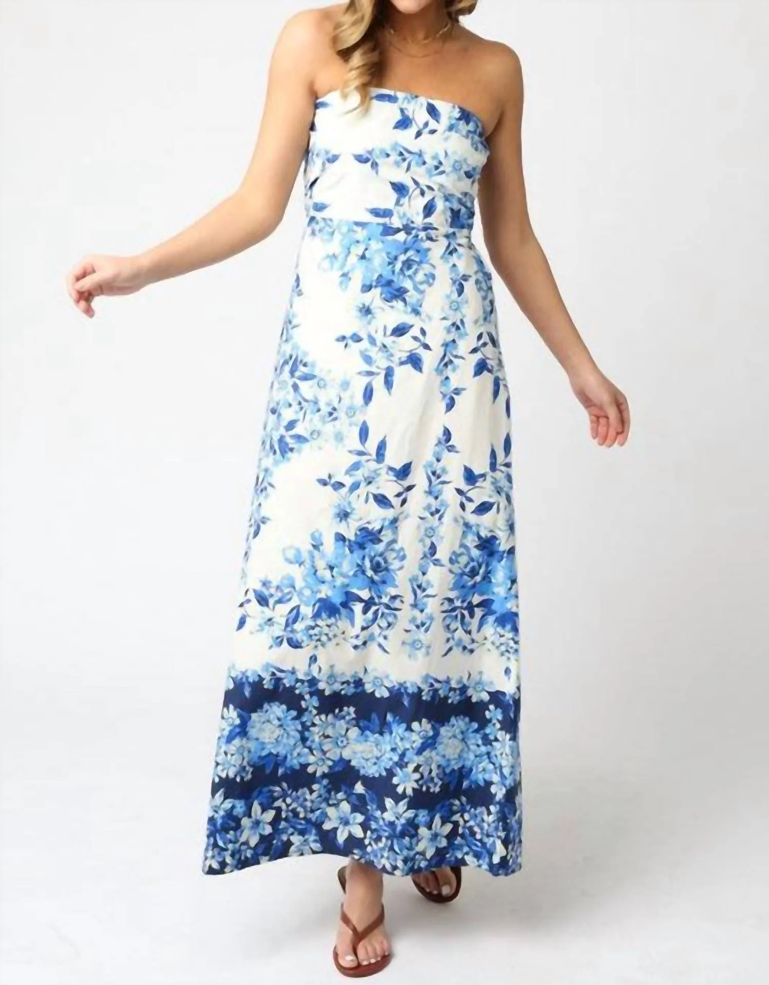 Laurel Maxi Dress In White Floral - Image 2