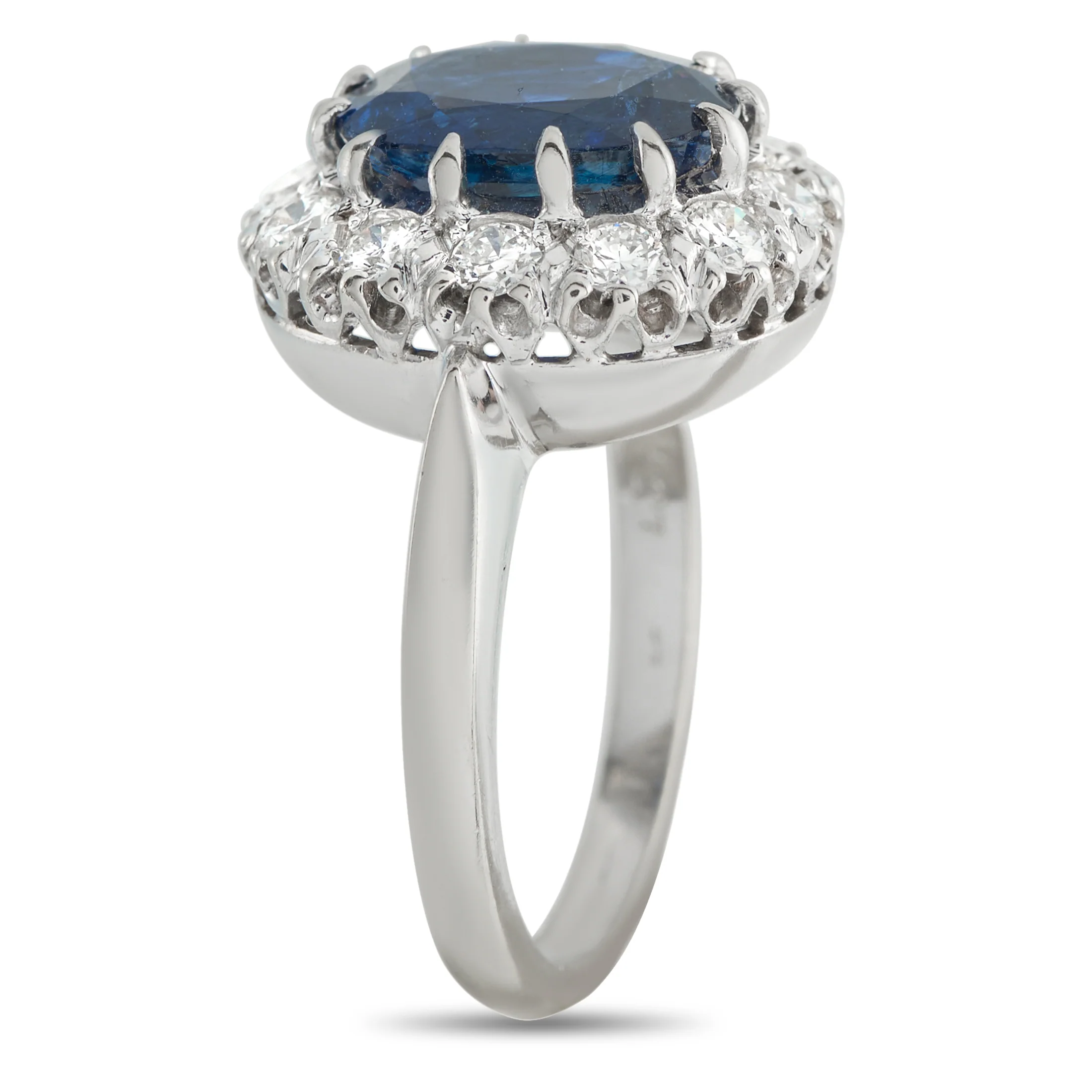 LB Exclusive 14K White Gold 0.60ct Diamond and Sapphire Ring MF29-051526 - Image 2
