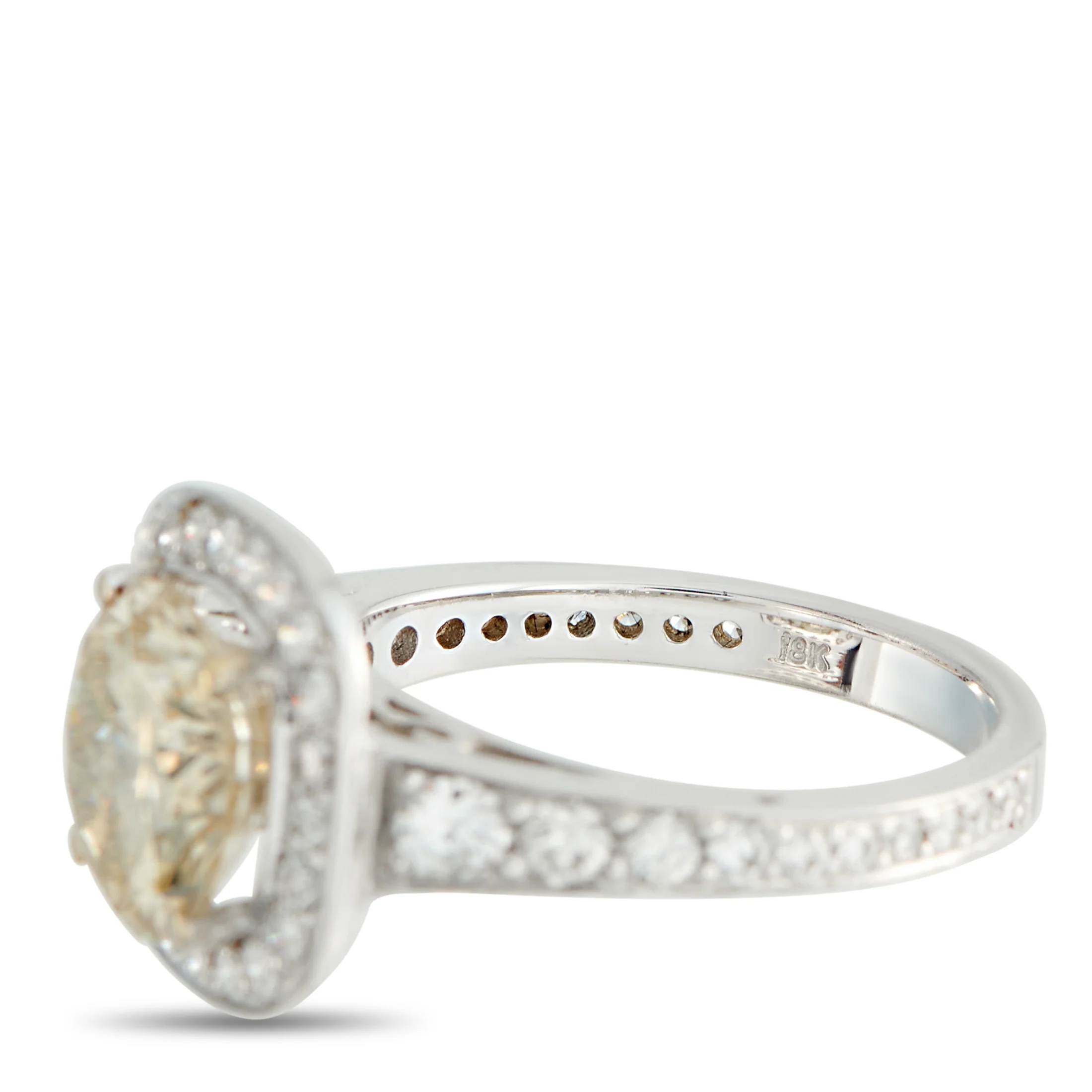 LB Exclusive 18K White Gold 3.52ct Diamond Ring MF17-051826 - Image 4