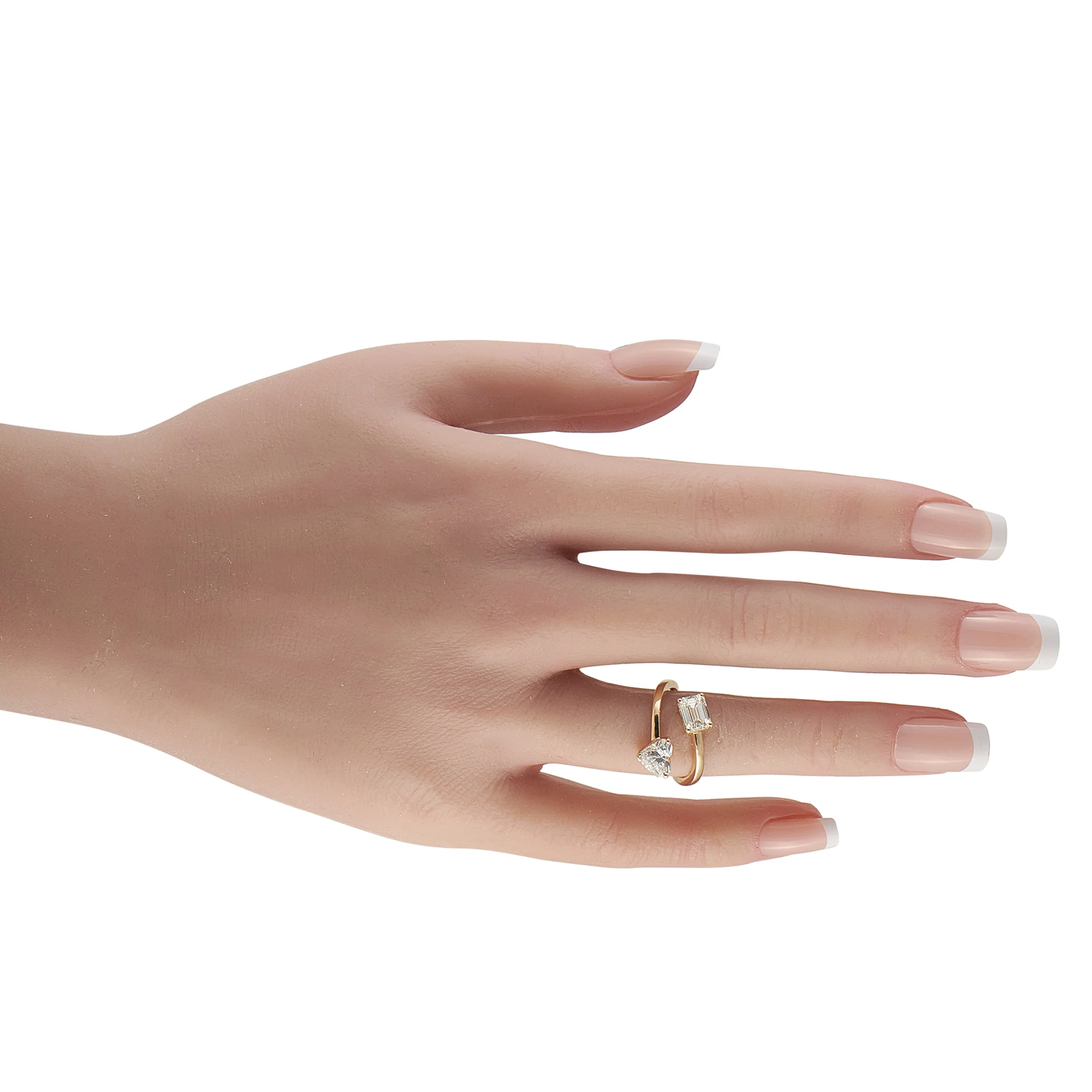 LB Exclusive 18K Yellow Gold 2.0ct Diamond Bypass Ring MF20-051426 - Image 3