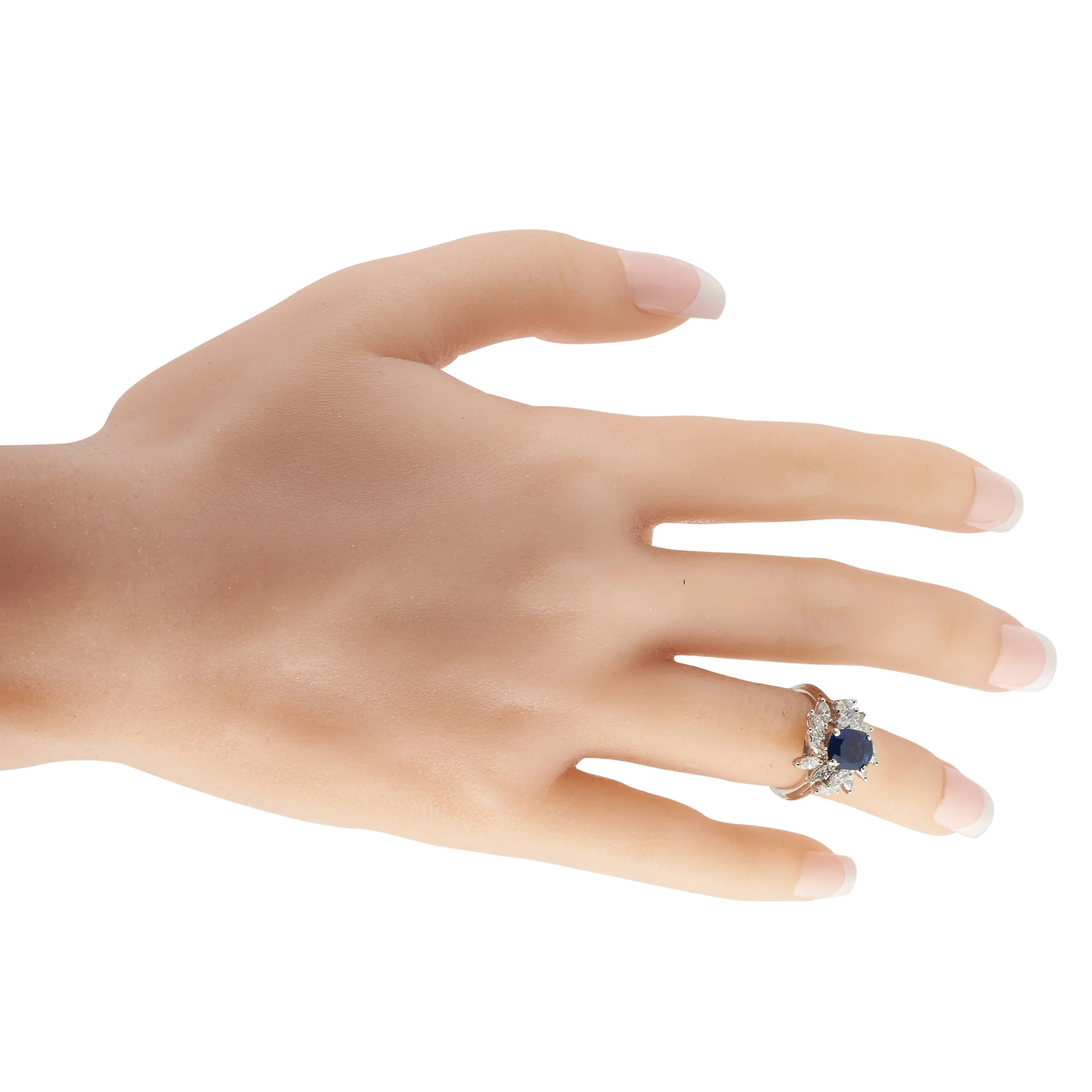 LB Exclusive Platinum 1.50ct Diamond and Sapphire Ring MF37-051526 - Image 3