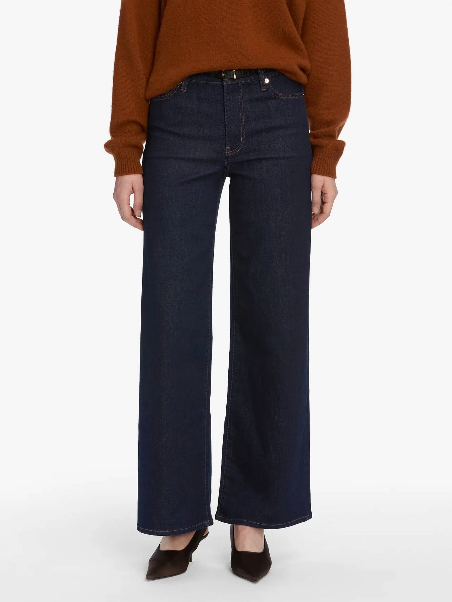 Le Slim Palazzo Jeans In Rinse - Image 3