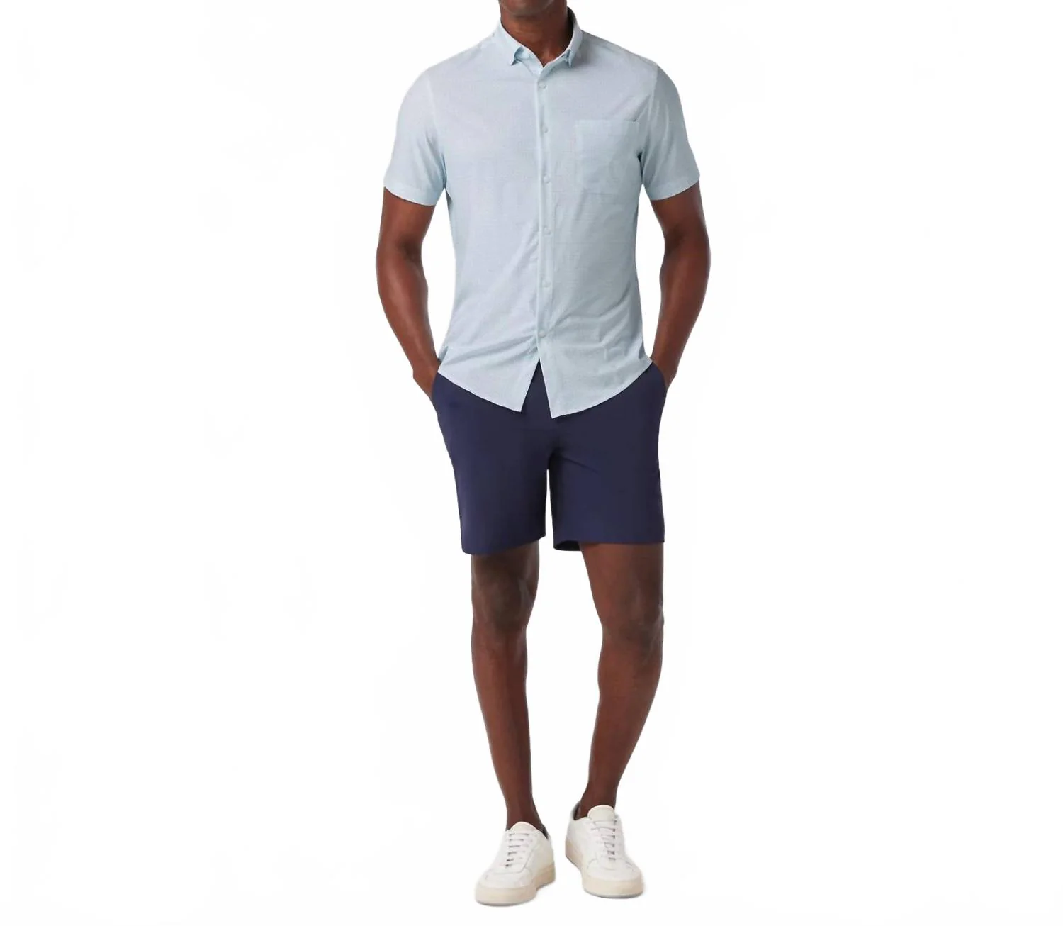Leeward Short Sleeve Dress Shirt In White Geo Bloom - Image 2