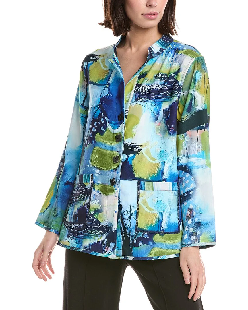 Lemon Grass Stand Collar Reversible Jacket