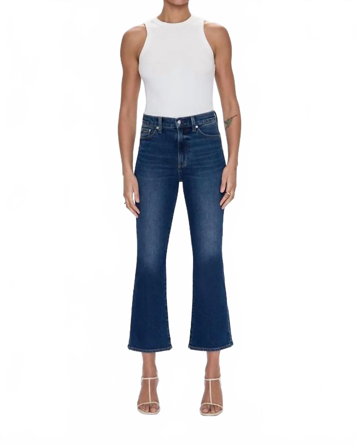 Lennon High Rise Crop Boot Jean In Broadway
