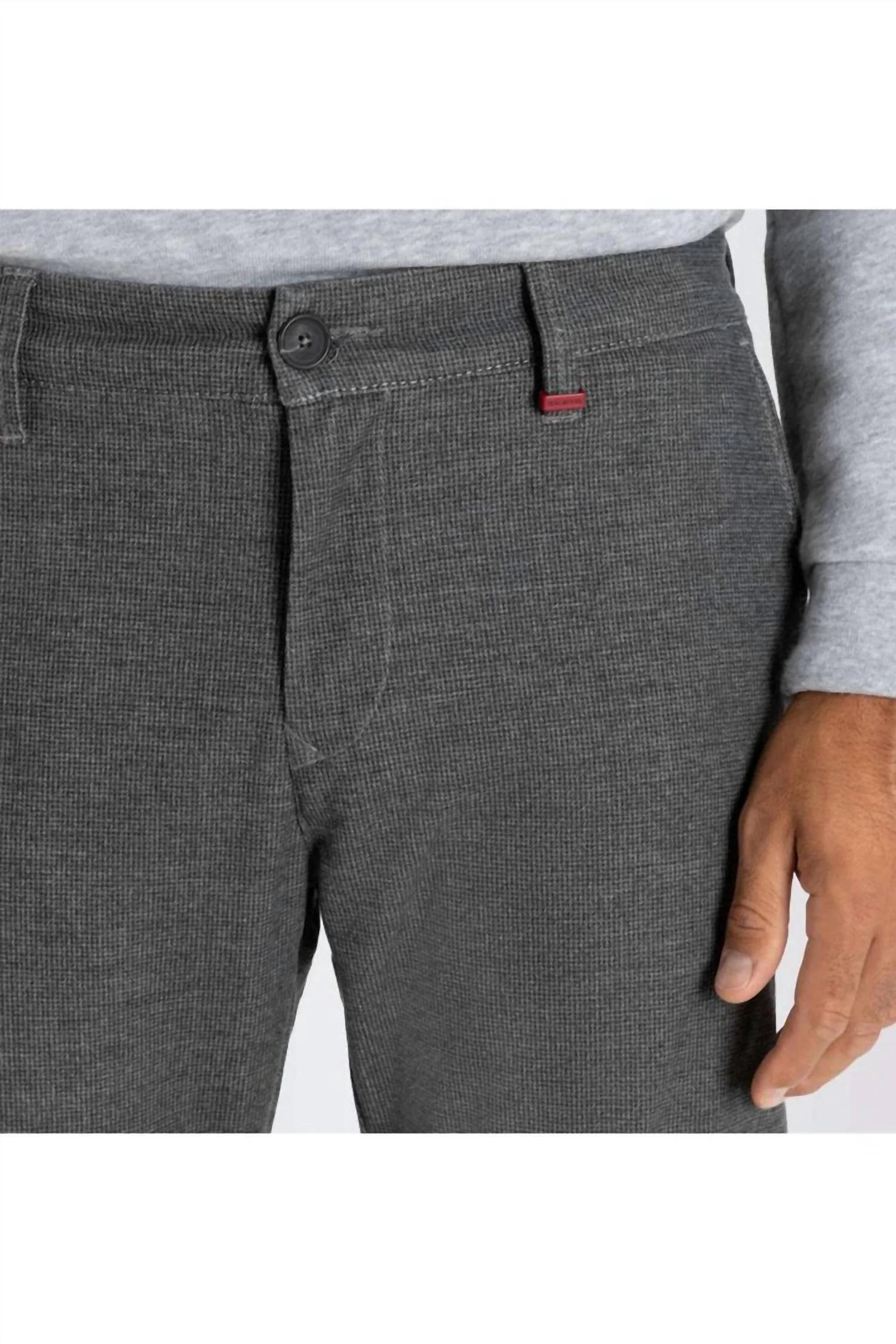 Lennox Pant In Middle Grey Pepita - Image 2
