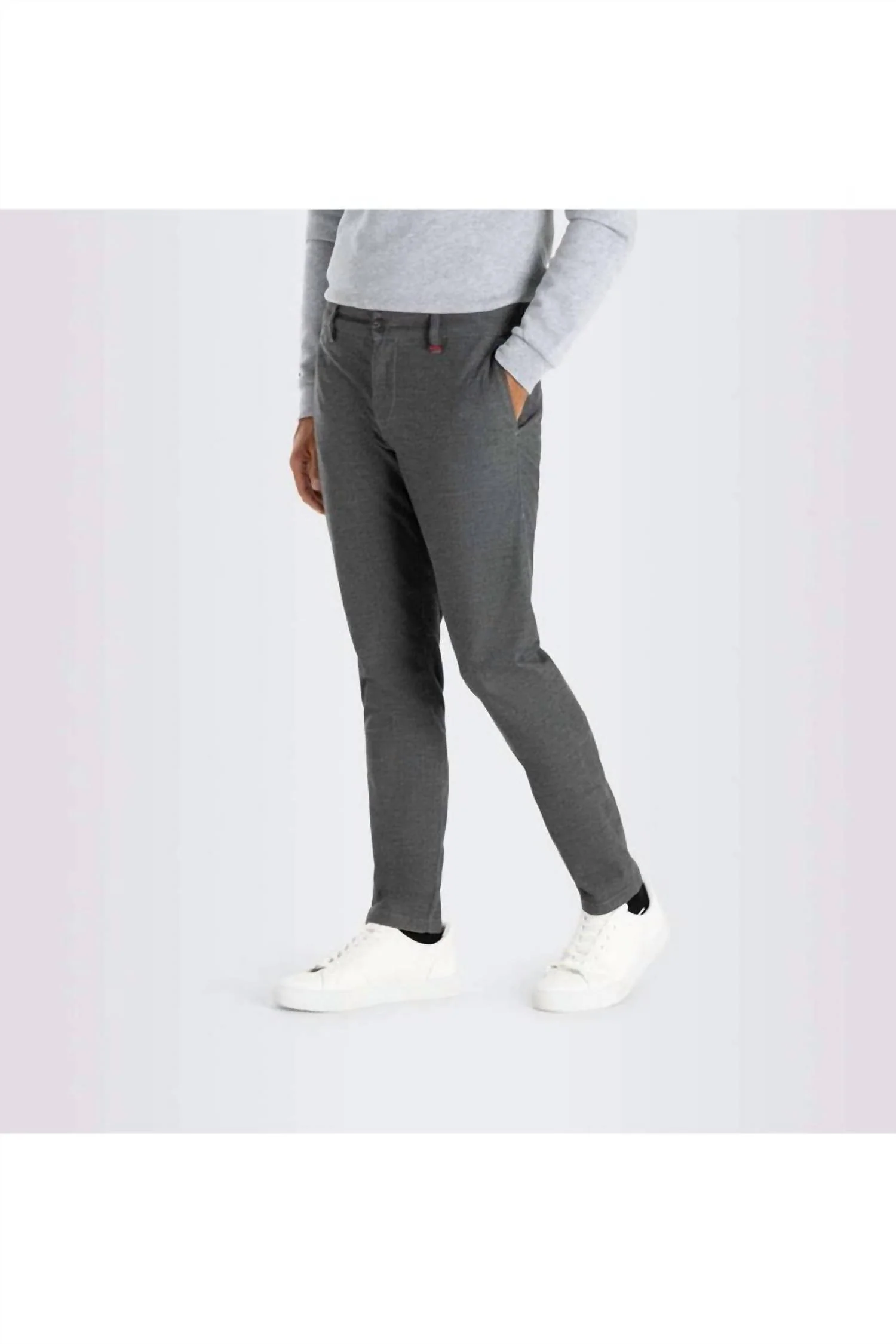 Lennox Pant In Middle Grey Pepita - Image 4