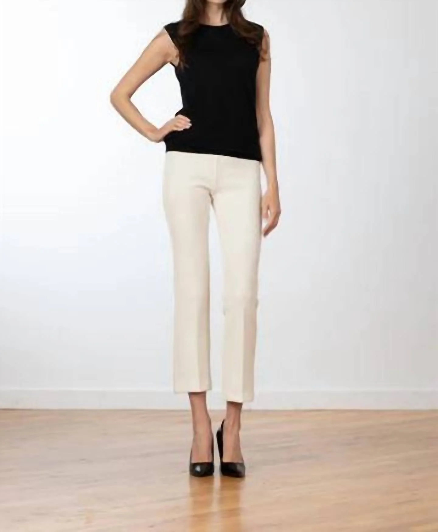 Leo Boucle Pull-On Pants In Winter White