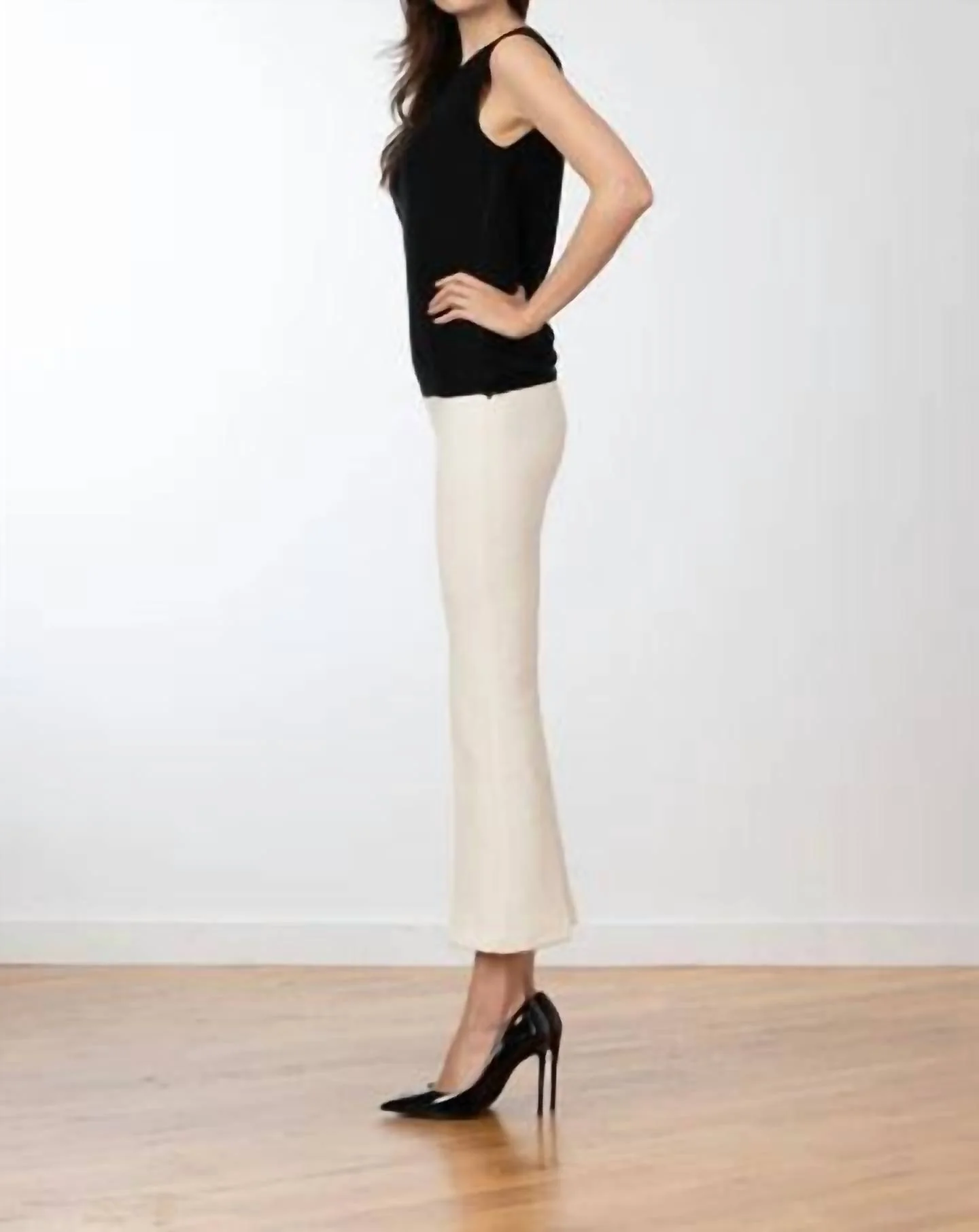 Leo Boucle Pull-On Pants In Winter White - Image 2