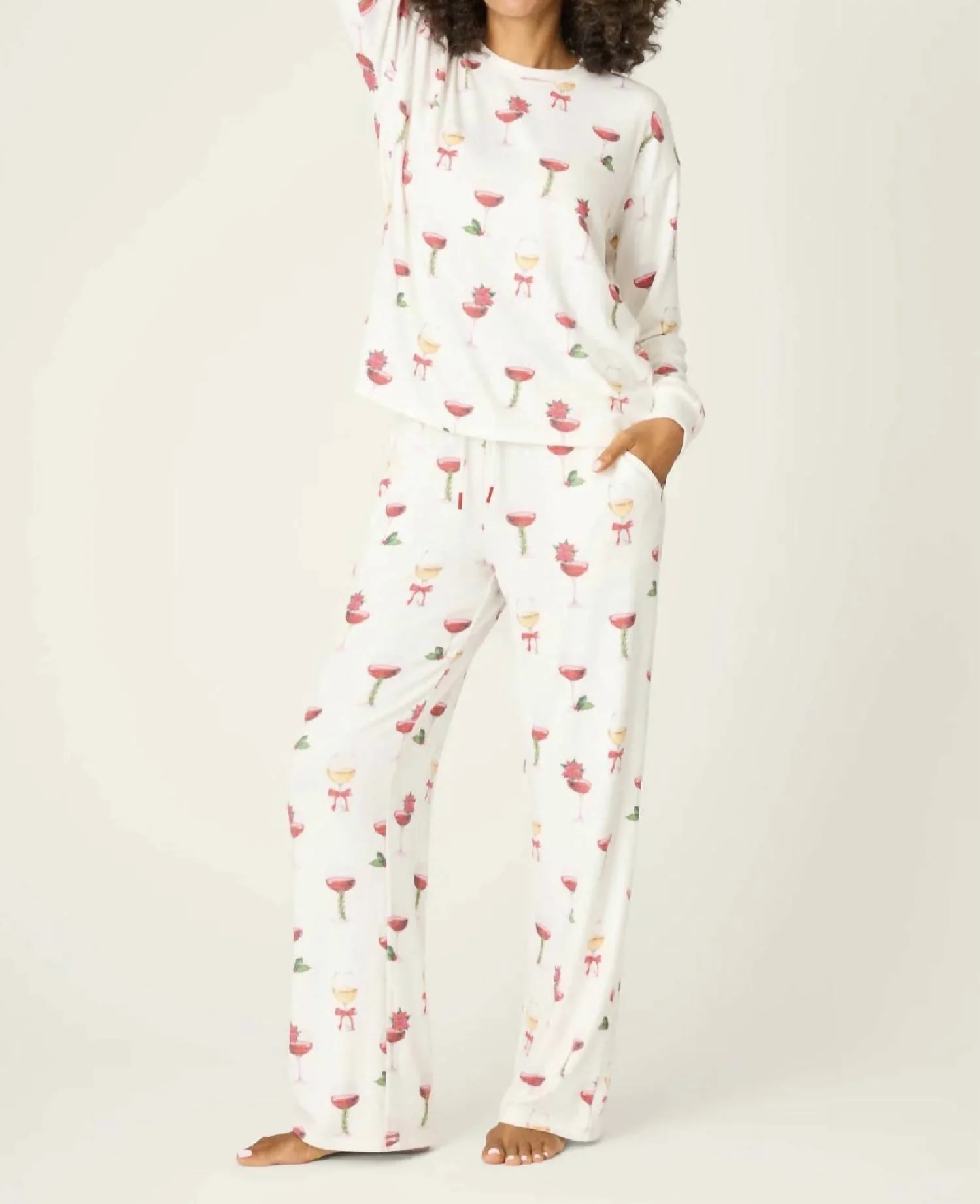 Let’S Get Toasty Luxe Butter Jersey Pj Set In Ivory