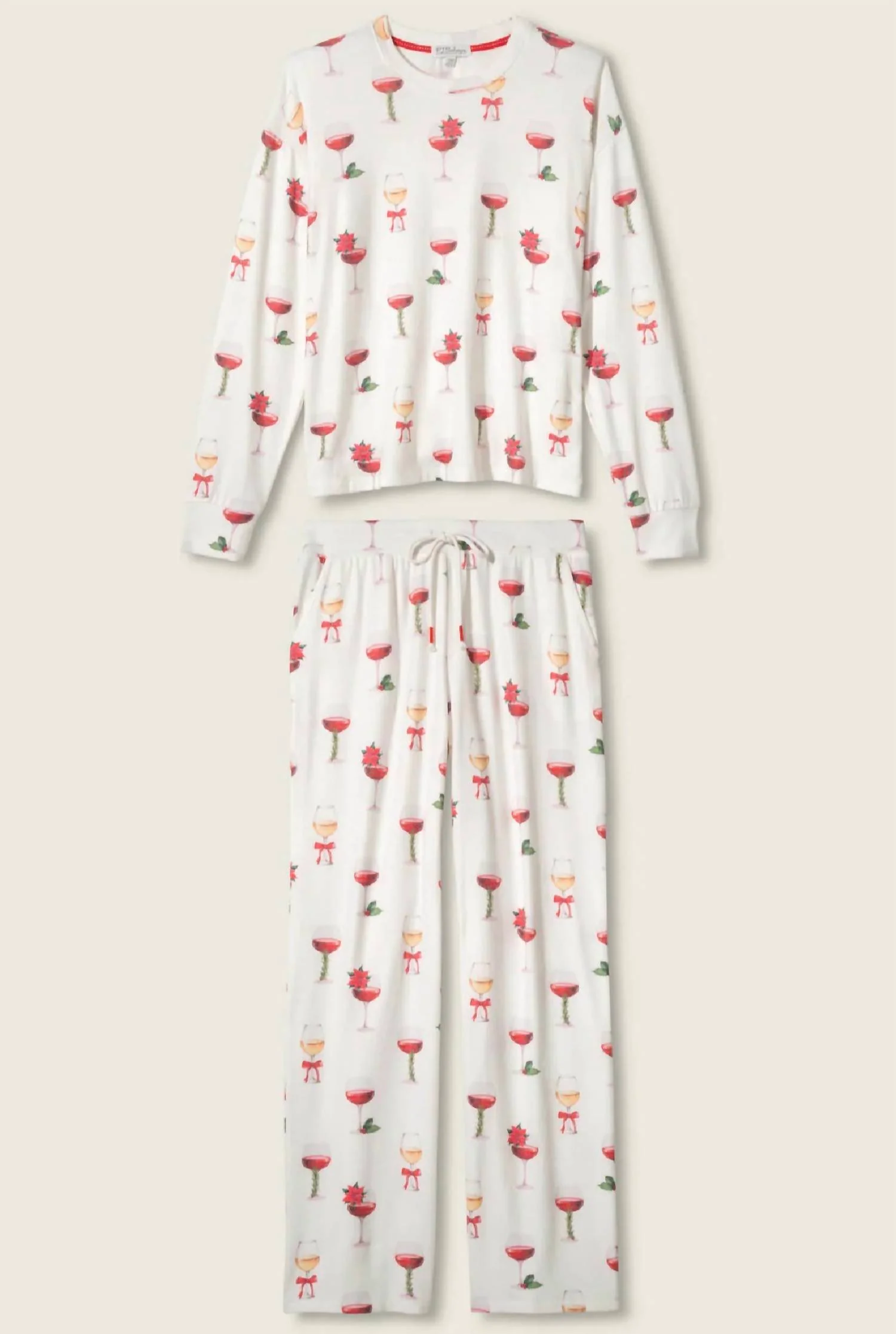 Let’S Get Toasty Luxe Butter Jersey Pj Set In Ivory - Image 2