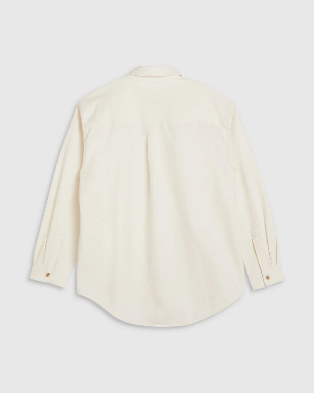 Levi's Iris Overshirt Women's Cream 100% Cotton Button Front Long Sleeve PAL - Image 4