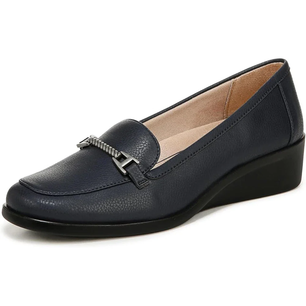 LifeStride Jovial Bit J2743S1400 Loafers Women's Navy Wedge Heel HTAT960 - Image 2