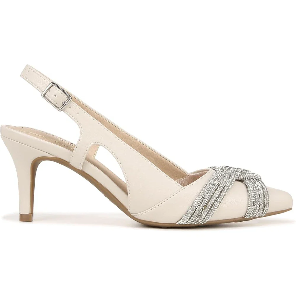 LifeStride Social Event I8647S1100 Dress Pump Women B Bone Slingback HTAT967 - Image 3