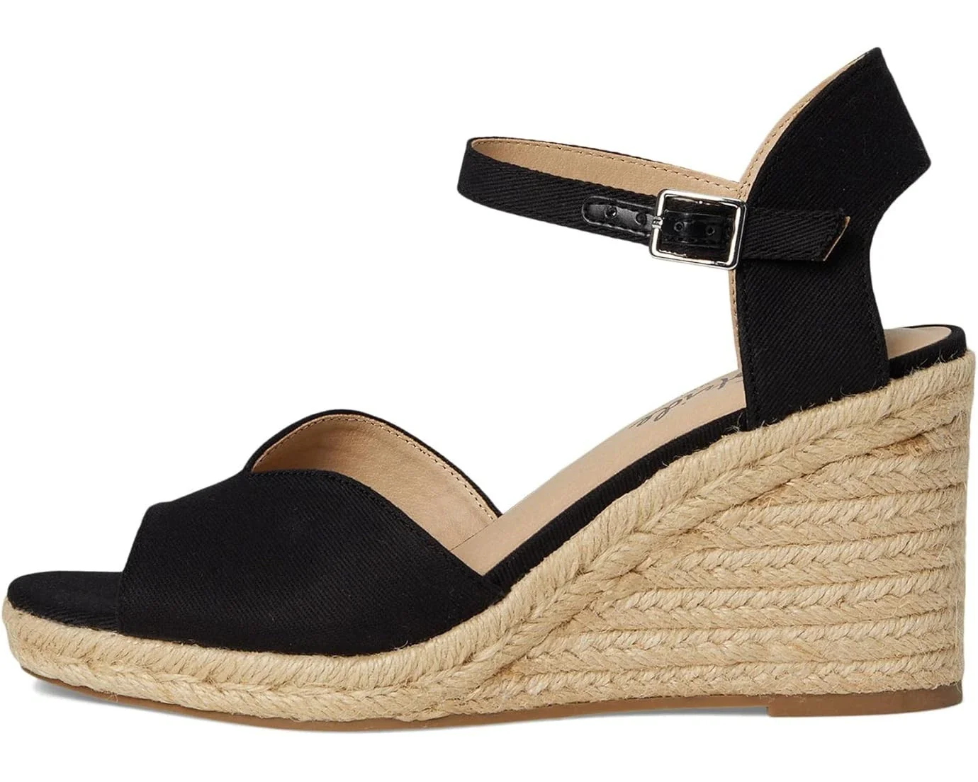 LifeStride Tess I8614M2001 Sandal Women B Black Wedge Heel Espadrille HTAT969 - Image 2