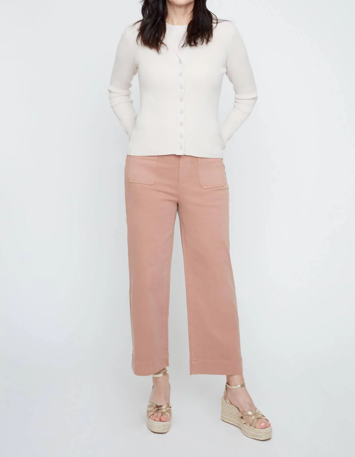 Lightweight Knit Cardigan In Oyster - Image 5