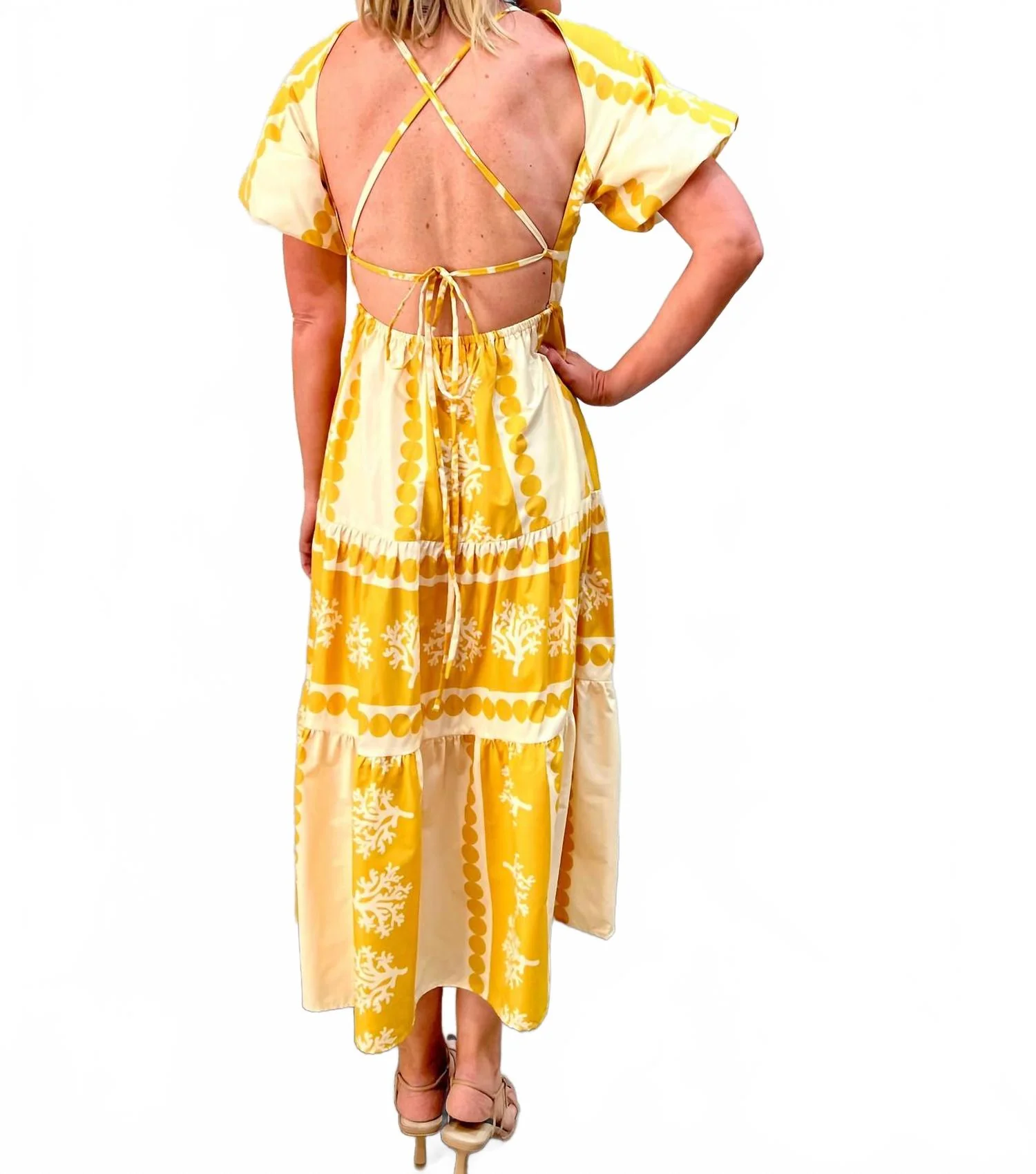 Liliana Dress In Yellow - Image 2