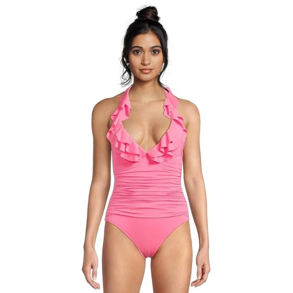 Lilly Pulitzer Desmond Swimsuit Women's Sunkissed Pink One Piece Beach DDR2697