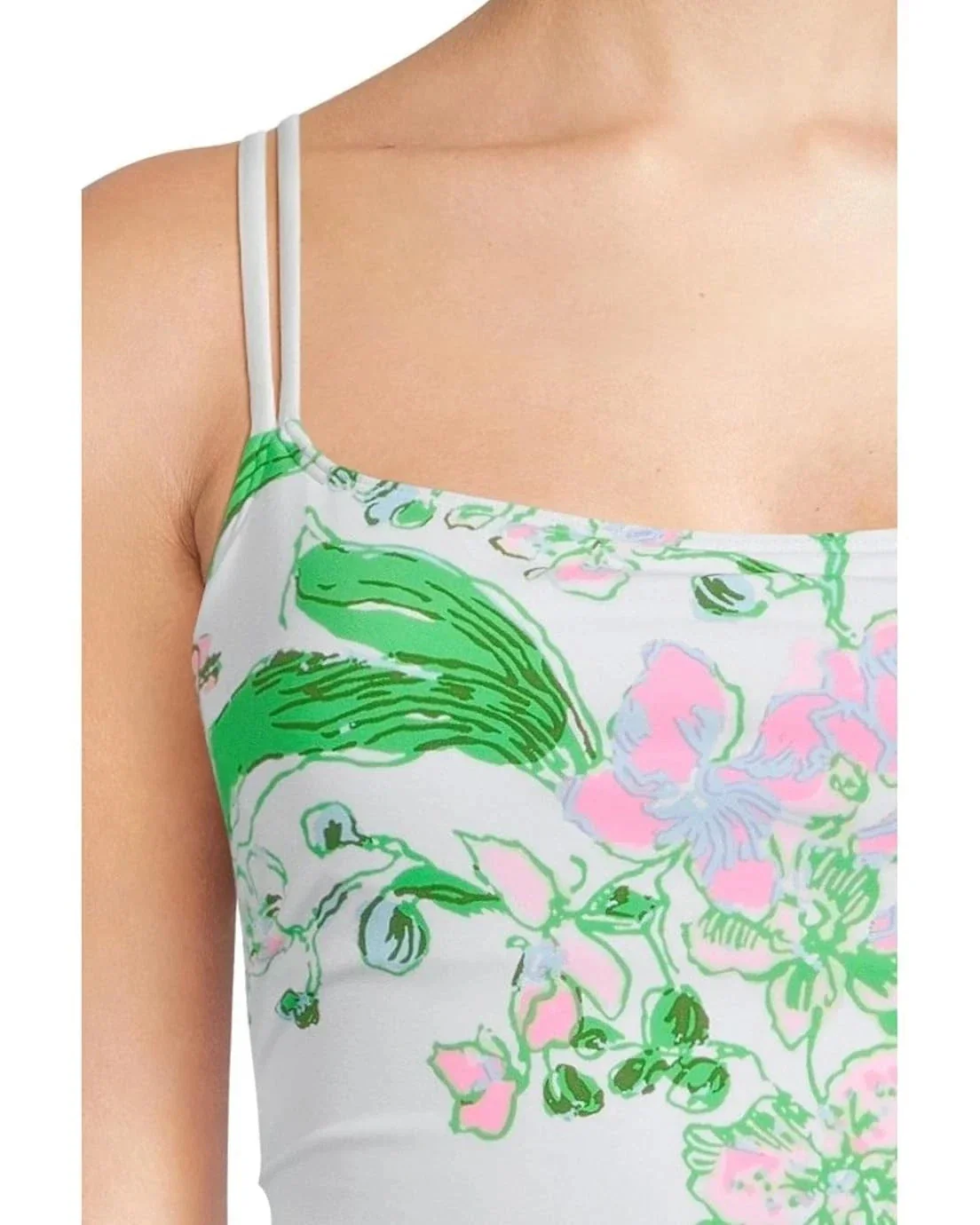 Lilly Pulitzer Napili Swimsuits Women's White Floral Ruched One-Piece GBO1863 - Image 5