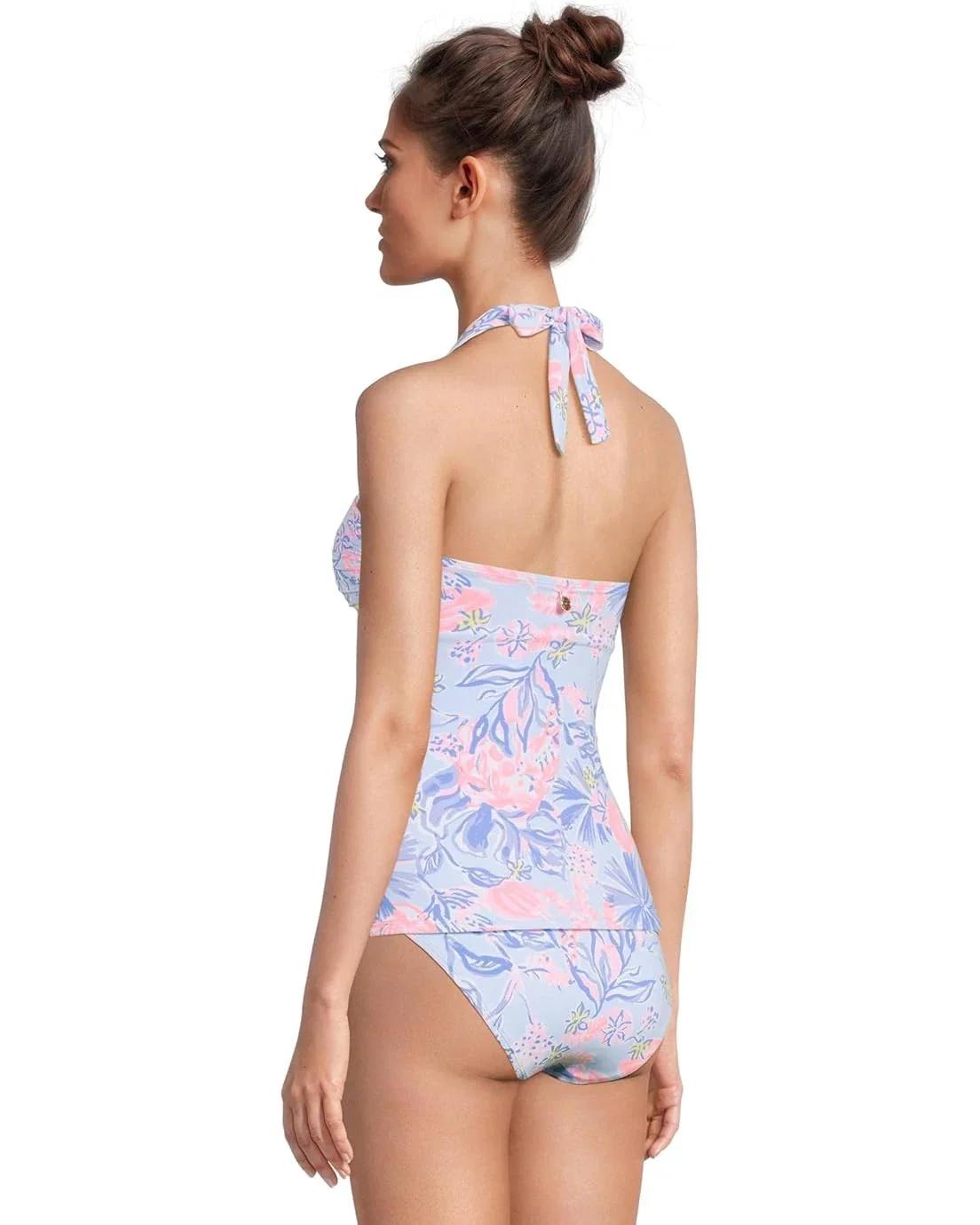 Lilly Pulitzer Peggi Tankini Top Women's Multi Floral Tie Back Halter JDM2549 - Image 2
