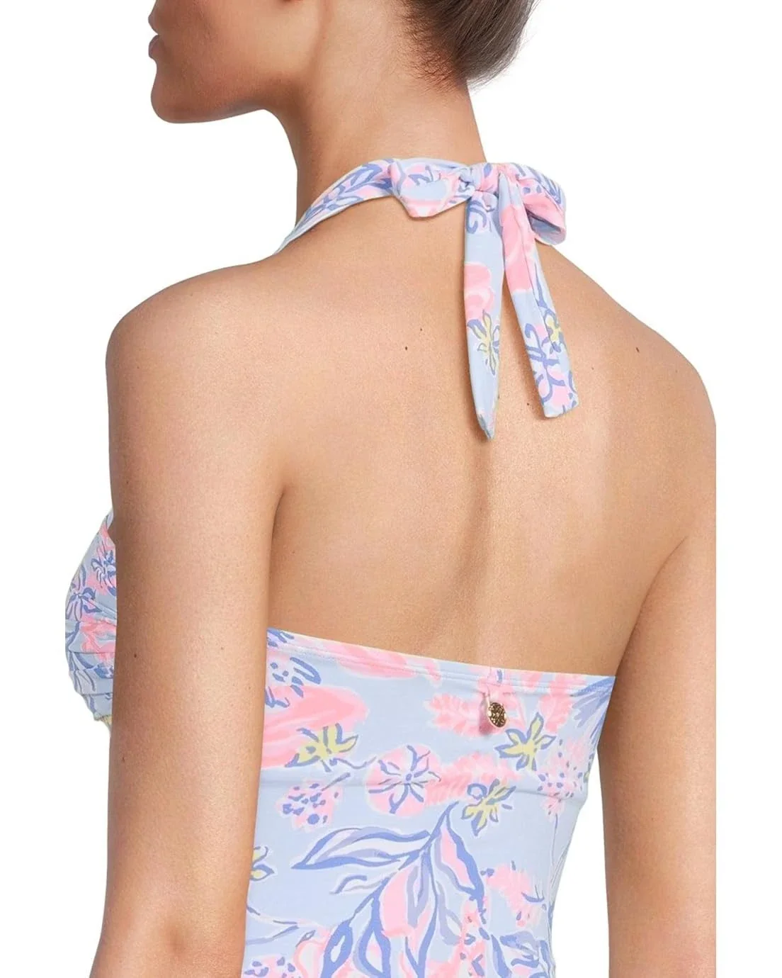 Lilly Pulitzer Peggi Tankini Top Women's Multi Floral Tie Back Halter JDM2549 - Image 5