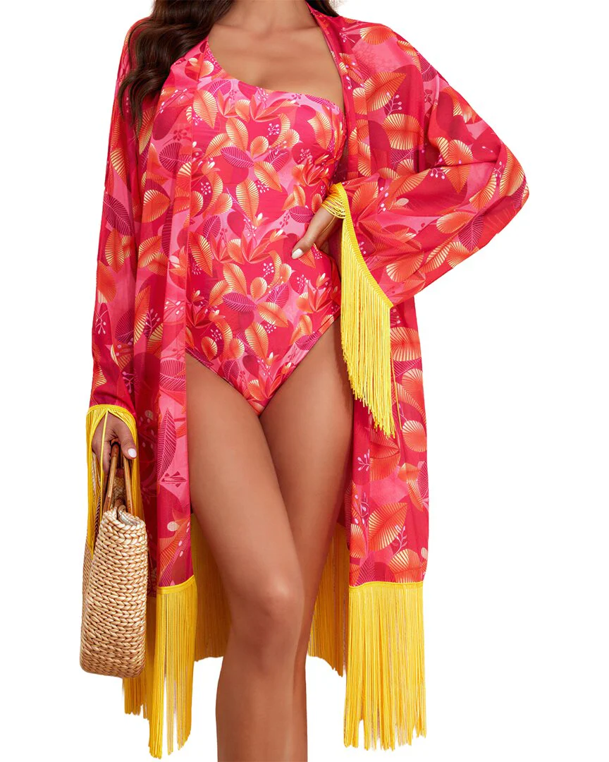 Lily Kim 2pc Swimsuit & Smock Set