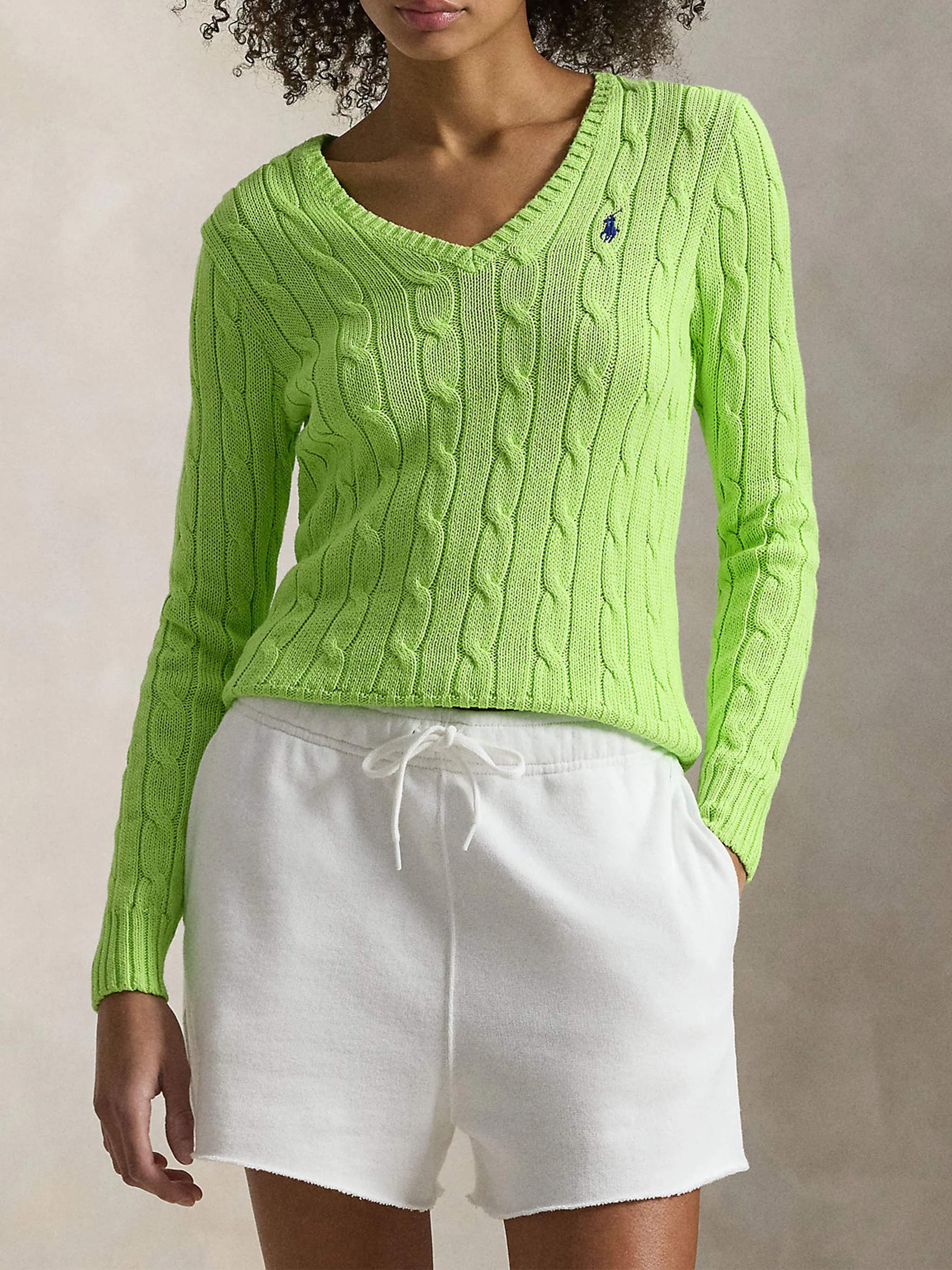 Lime Green Kimberly Pullover Cotton Sweater - Image 2