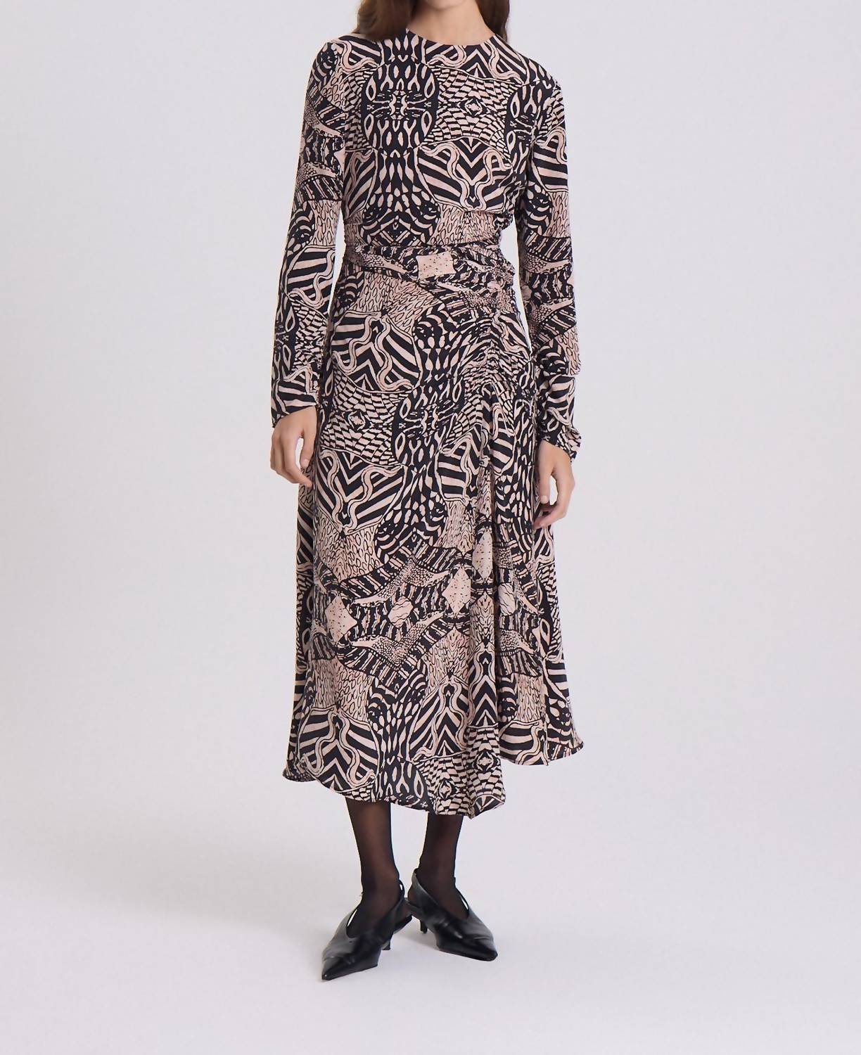 Lincoln Alana Midi Dress In Ecru