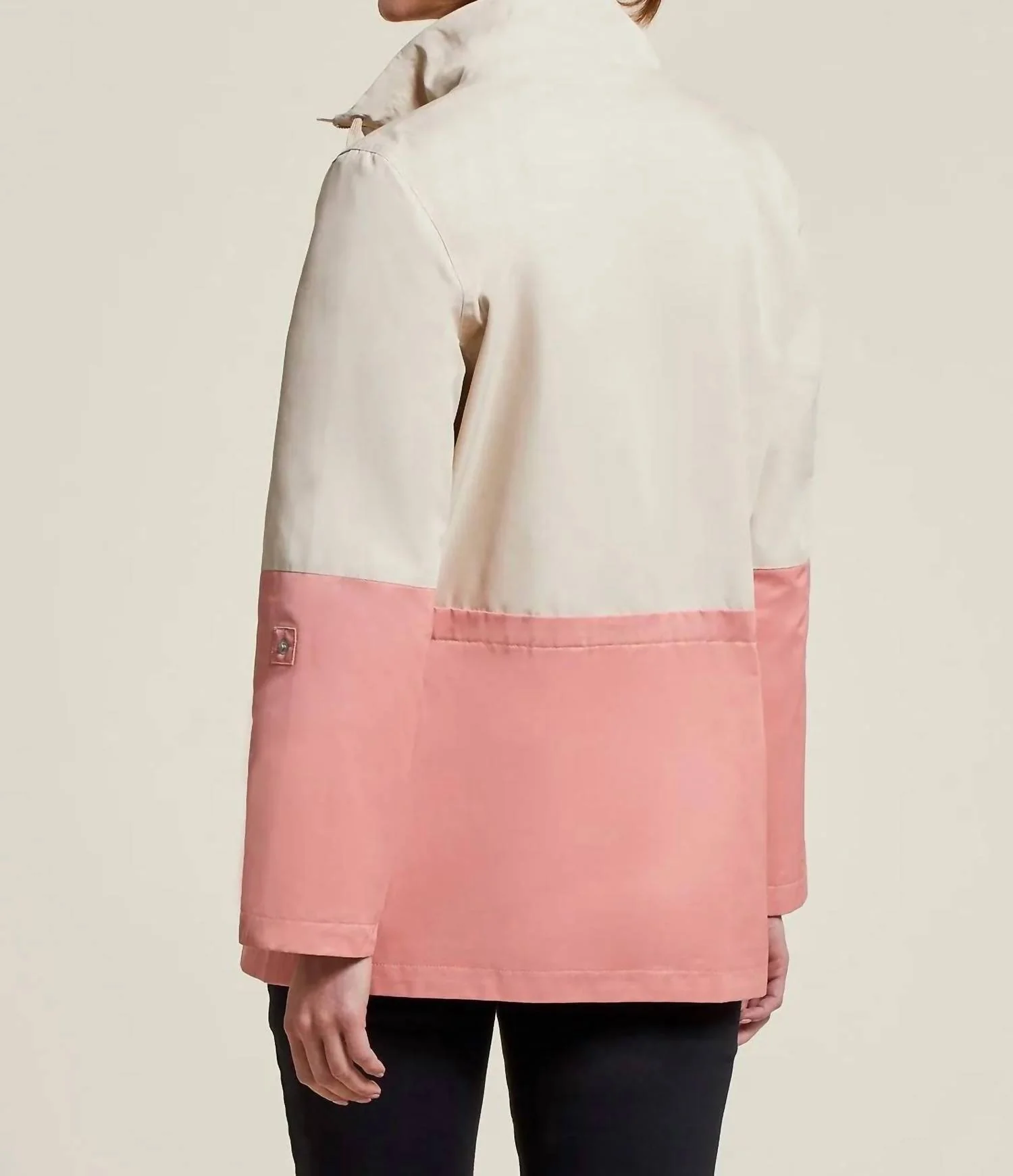 Lined Two Toned Jacket In Flax - Image 2