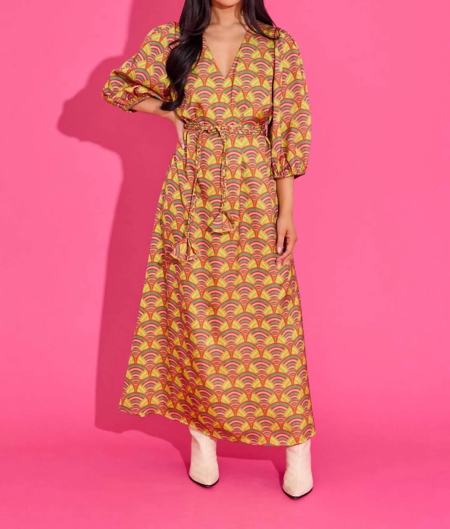 Lizzie Maxi Dress In Tightrope